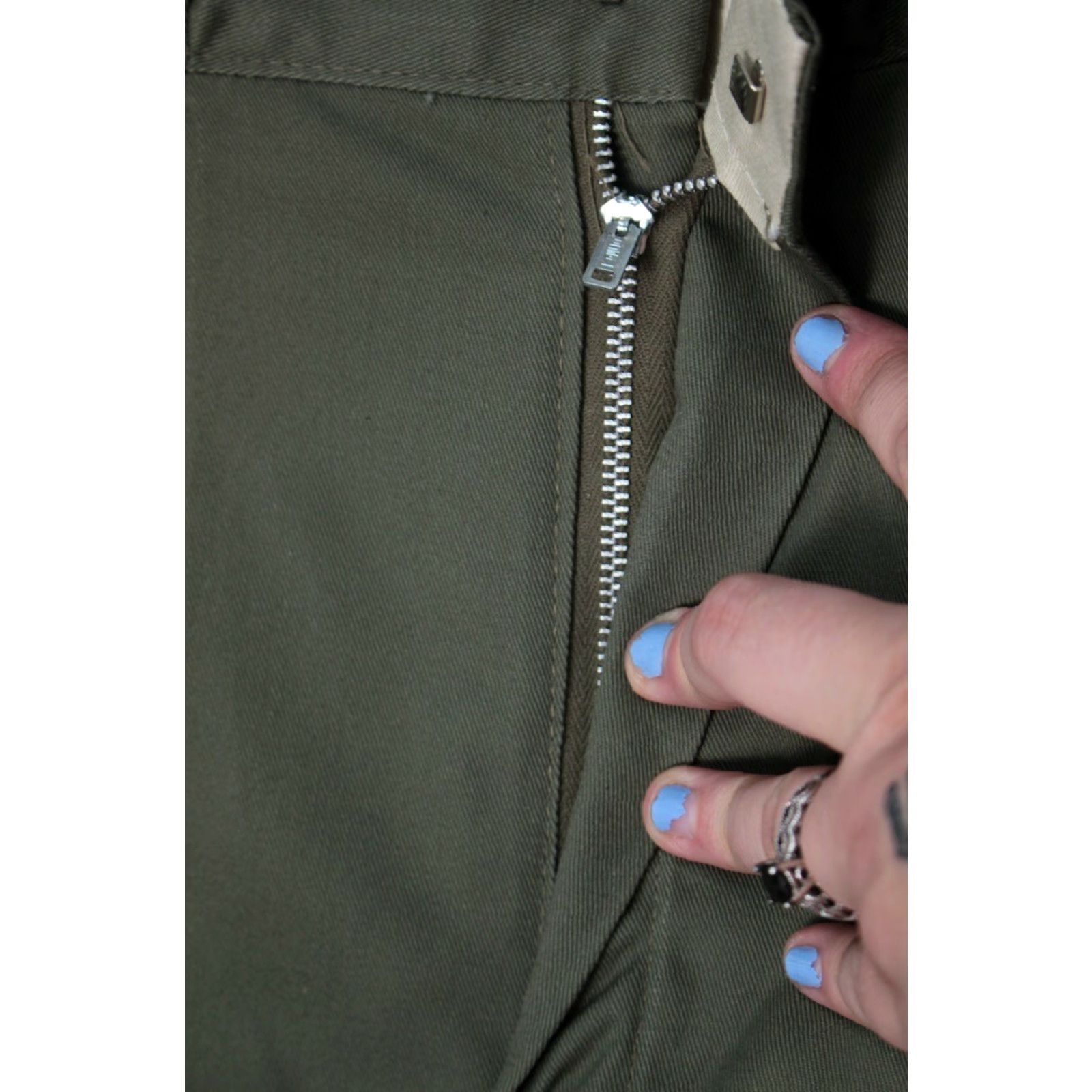 Vintage VTG 1960s Green Cotton Shorts Sz 29 Mens Baseball? 60s Boy's 18 Wash & Wear NOS Cotton Short? Size US 29 - 4 Thumbnail