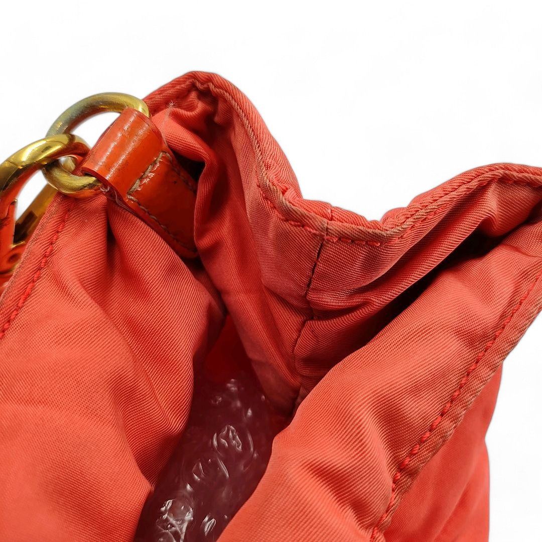 Prada Prada - Bomber Tessuto 2way Handbag Orange Pink Nylon Size ONE SIZE - 11 Thumbnail