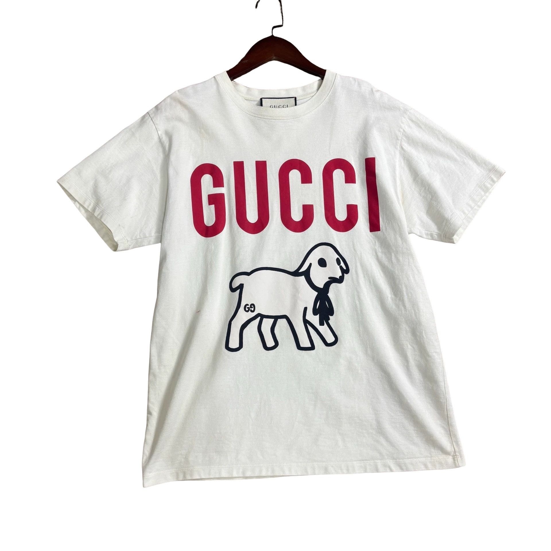 Gucci Gucci Sheep Graphic T-Shirt Size S Size US S / EU 44-46 / 1 - 1 Thumbnail