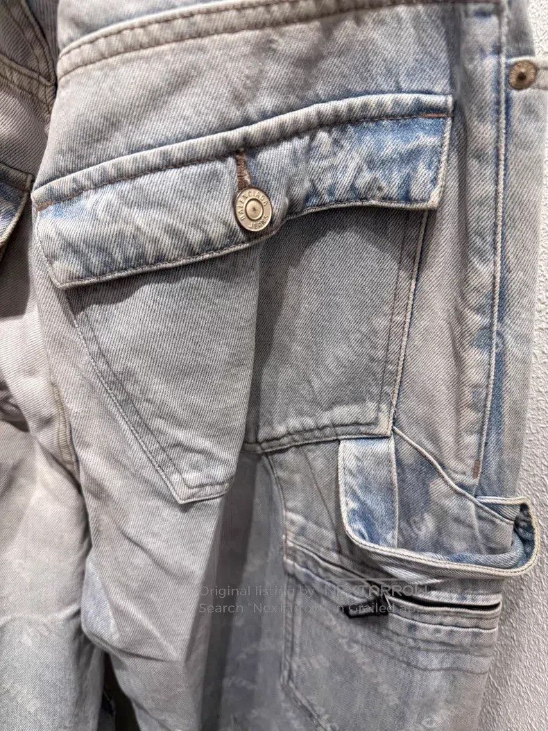 Balenciaga Balenciaga size S Barrage Printed Denim Pants Size US 27 - 4 Thumbnail