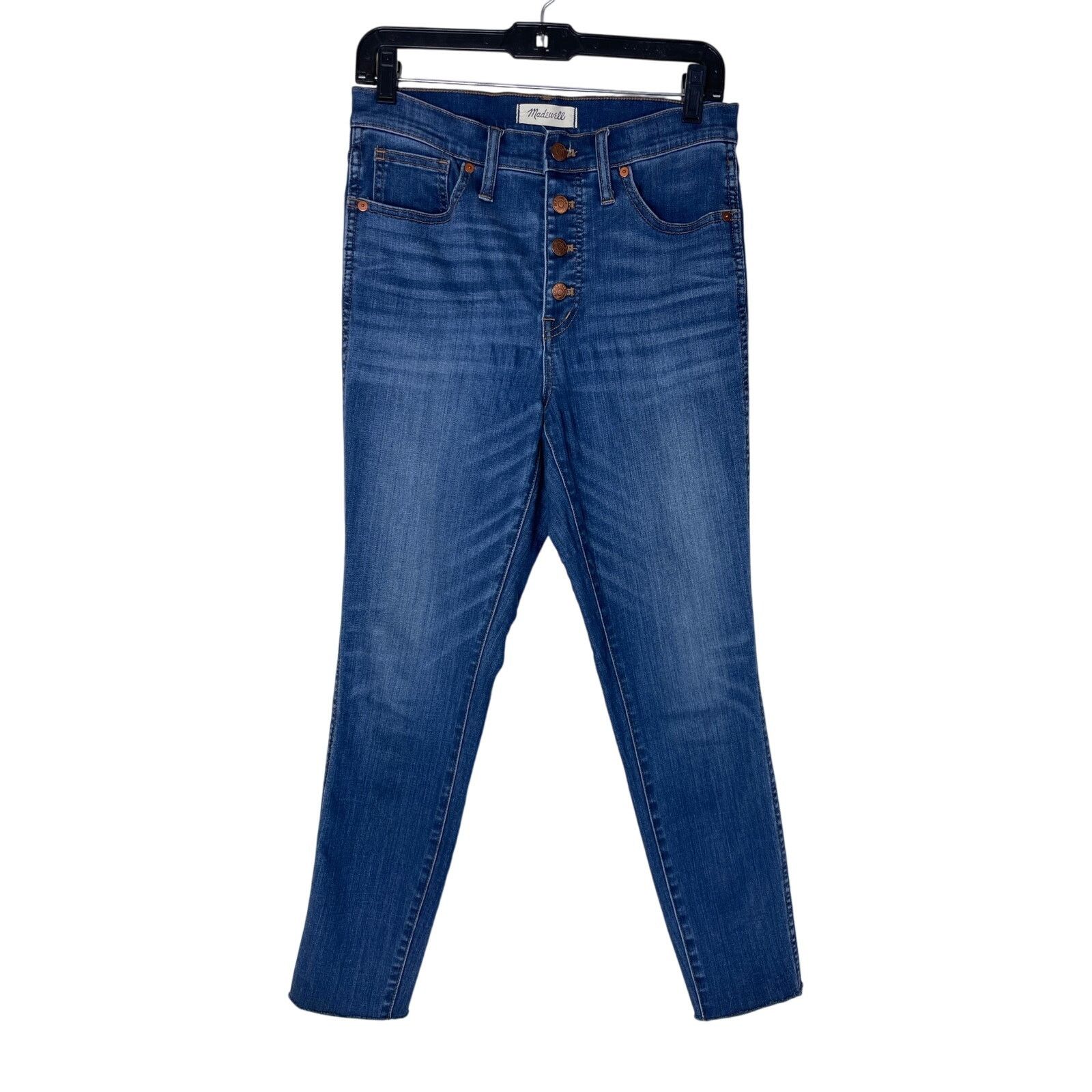 Madewell Madewell 10" High-Rise Skinny Chewed-Hem Jeans - Size 28 Size 28" / US 6 / IT 42 - 1 Thumbnail
