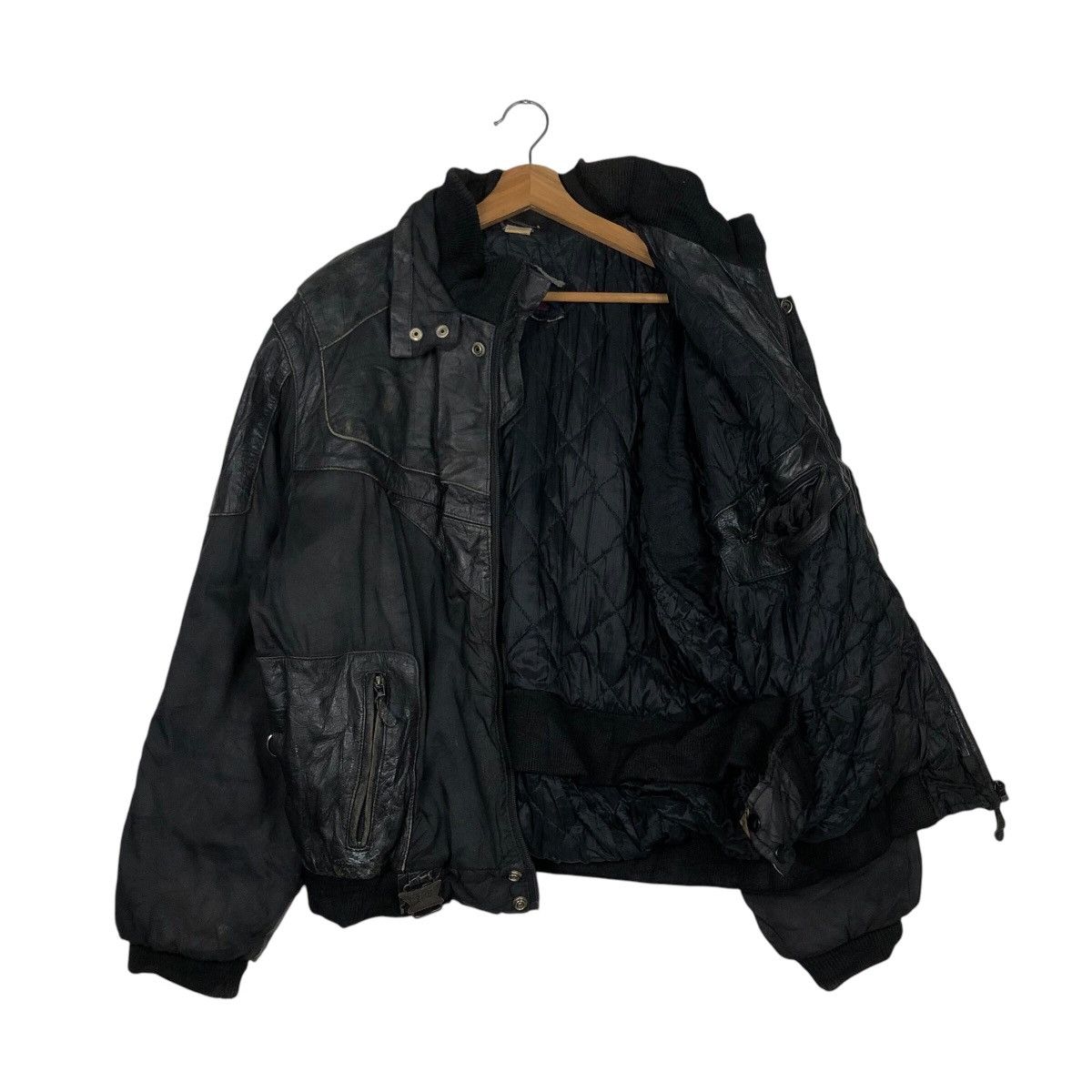 Japanese Brand 📌Vintage Biker Genuine Leather Jacket CKX Issey Miyake Size US M / EU 48-50 / 2 - 12 Thumbnail