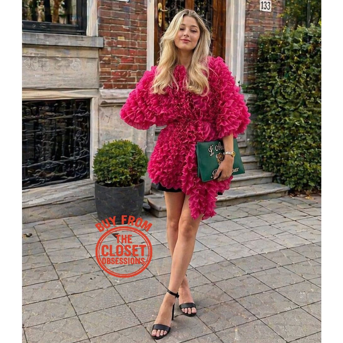 Zara ZARA Textured Statement Coat NWT Couture Barbiecore Jacket Size M / US 6-8 / IT 42-44 - 11 Thumbnail
