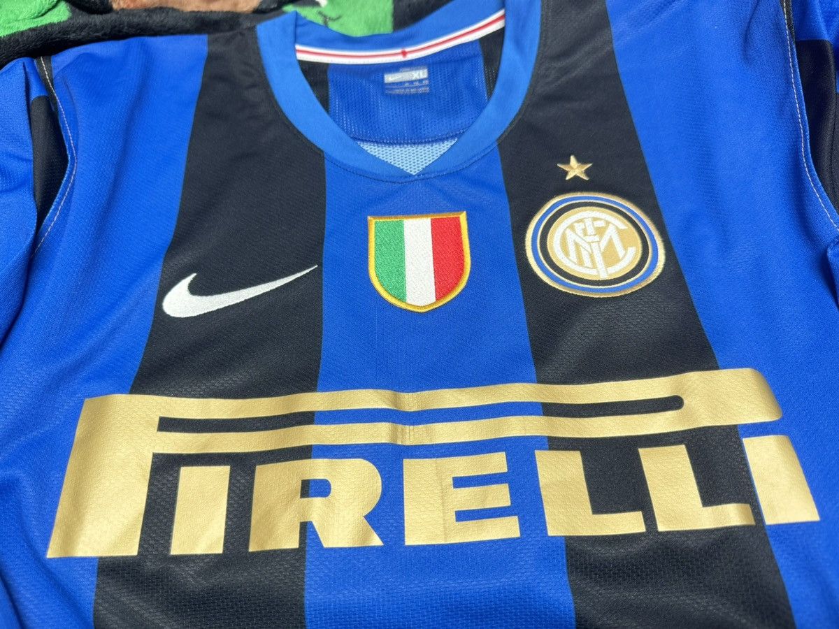 Nike Inter Milan 08/09 P2R player issue L/S shirt #7 Figo Size US XL / EU 56 / 4 - 4 Thumbnail