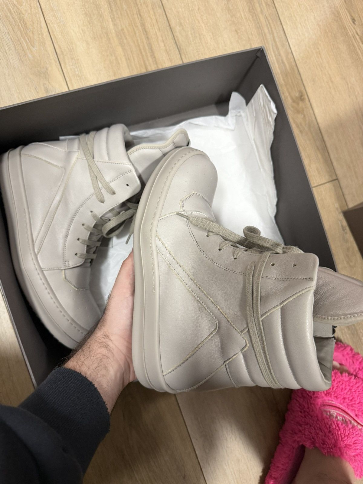 Rick Owens Rick owens cream geobasket Size US 8 / EU 41 - 8 Thumbnail