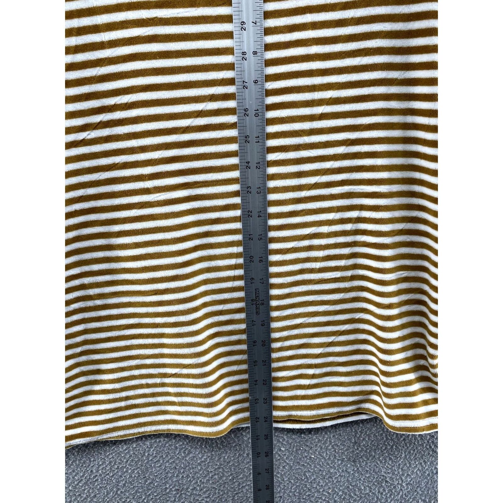 Vintage Joules Esme Gold Striped Velour Velvet Sweatshirt Womens Size 12 Size XL / US 12-14 / IT 48-50 - 7 Thumbnail