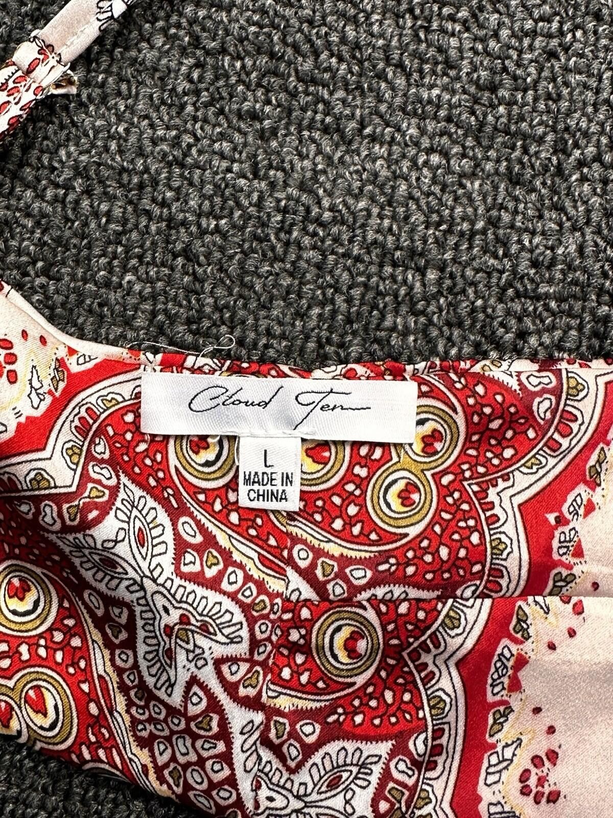 Other Cloud Ten Women's L Red/White Paisley Tie Back Cami Size L / US 10 / IT 46 - 5 Thumbnail