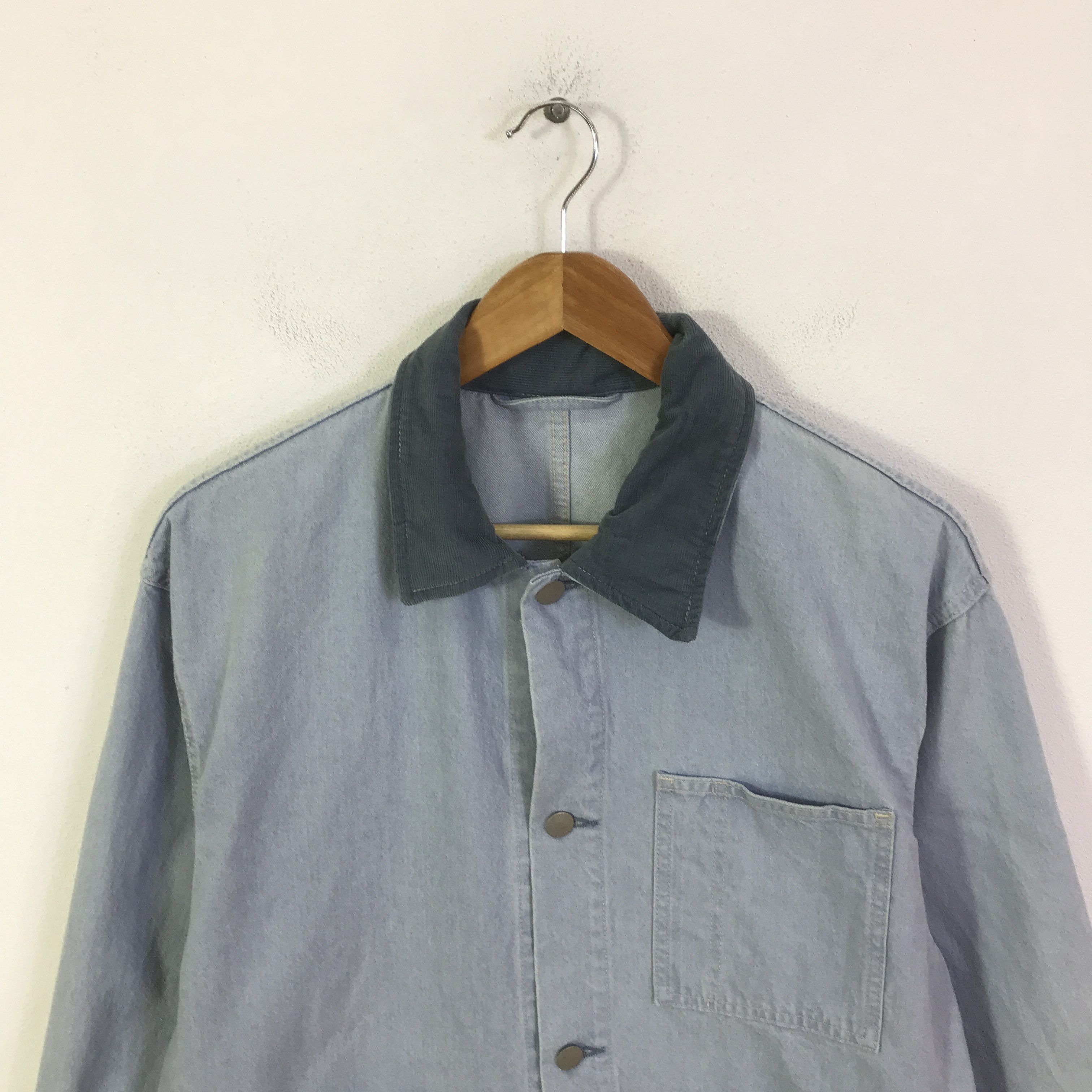 Japanese Brand gu japan jeans button jacket K116B23 Size US L / EU 52-54 / 3 - 2 Thumbnail
