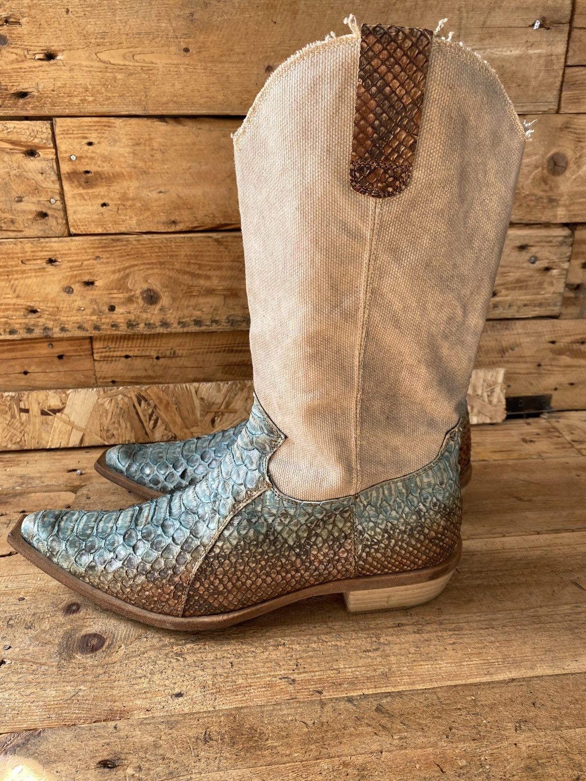 Roberto Cavalli Roberto cavali western cowboy boots,exotic python skin sz41 Size US 8 / EU 41 - 11 Thumbnail