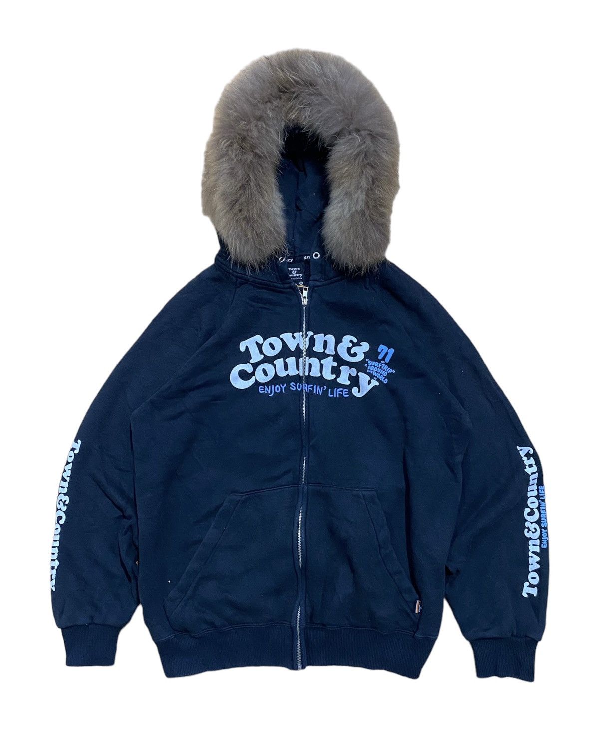 Japanese Brand Town & country surf fur hoodie ifsixwasnine styled Size US M / EU 48-50 / 2 - 1 Thumbnail