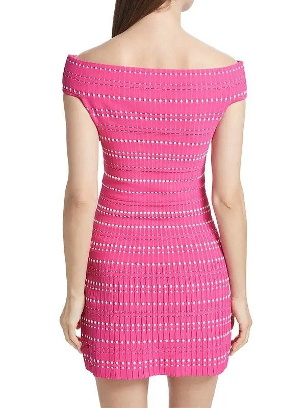Alexander McQueen o1y0325 Mini Dress in Fuchsia Size S / US 4 / IT 40 - 4 Thumbnail