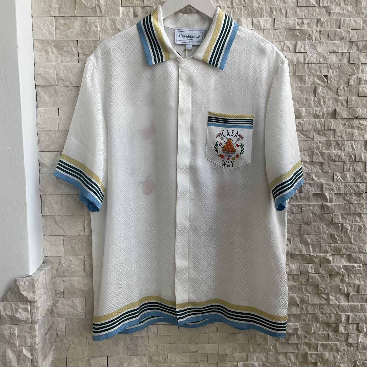 シャツ CASABLANCA Men Long Tops MS25SH00304 BLUE Casablanca CASABLANCA Men Long Tops MS25SH00304 BLUE | Grailed