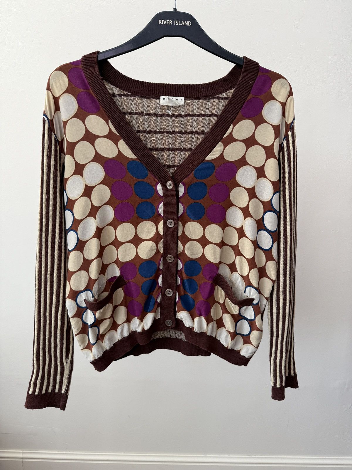 Marni Vintage MARNI x H&M Collab Ltd Ed Silk & Cotton Cardigan Size XS / US 0-2 / IT 36-38 - 2 Thumbnail