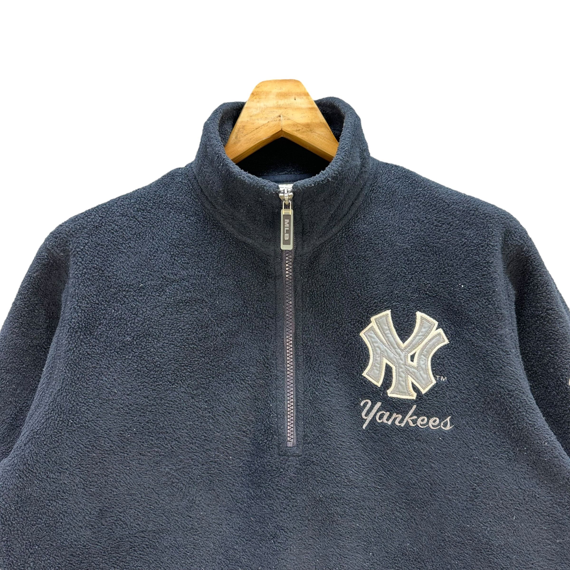 New York Yankees MLB New York Yankees Half Zip Fleece Sweatshirt #A4-0081 Size US XL / EU 56 / 4 - 2 Thumbnail