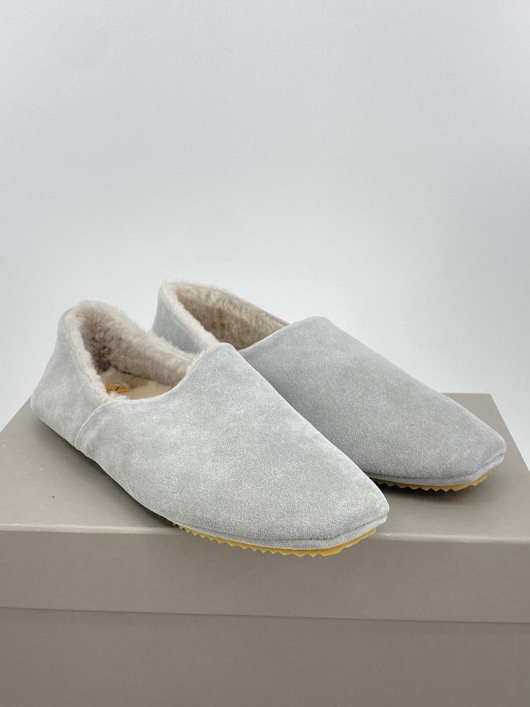 Mr P. Babouche Shearling Lined Suede Slippers Size US 9 / EU 42 - 2 Thumbnail