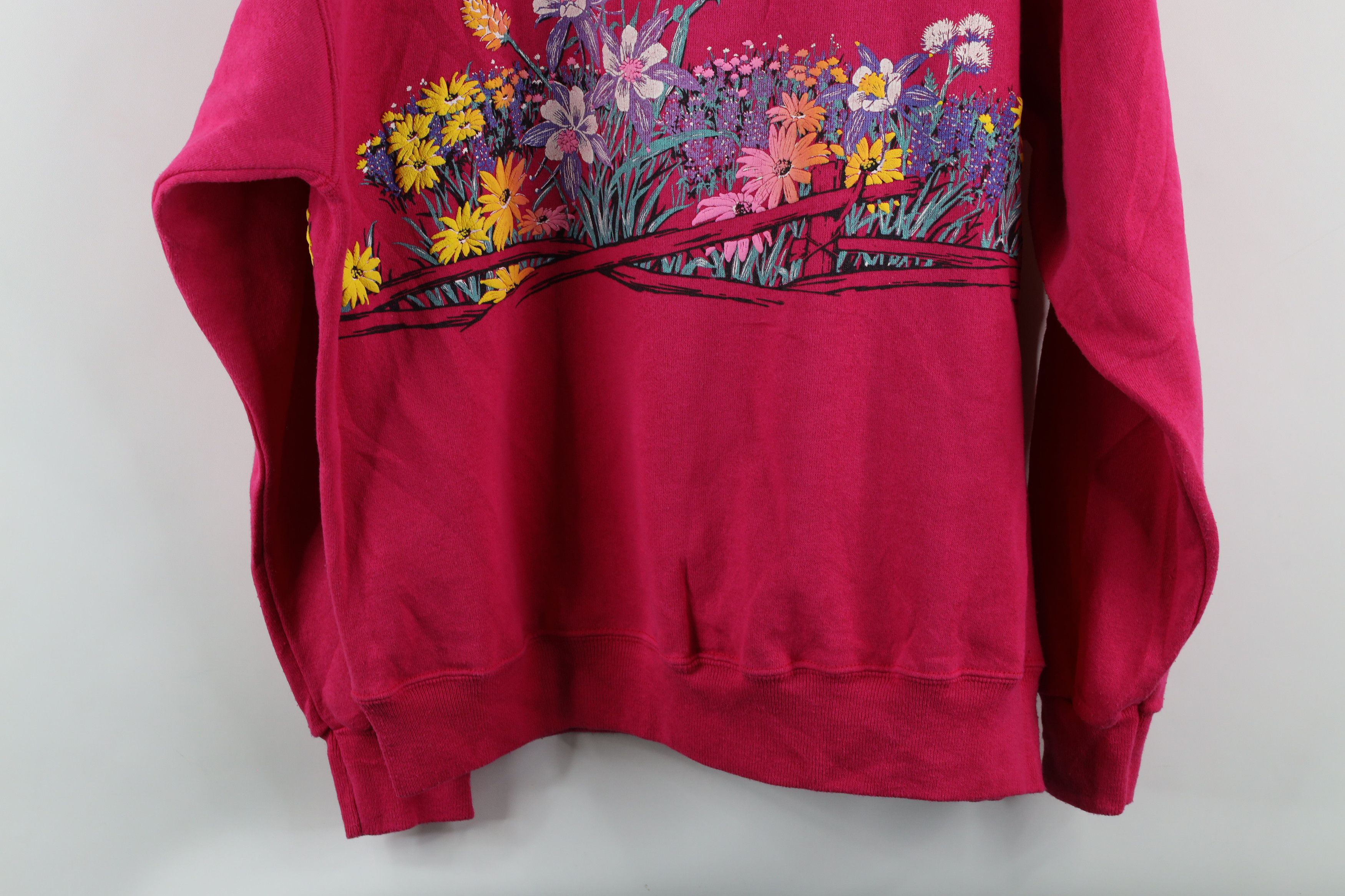 Vintage Vintage 90s Streetwear Island Flower Collared Sweatshirt USA Size L / US 10 / IT 46 - 14 Thumbnail