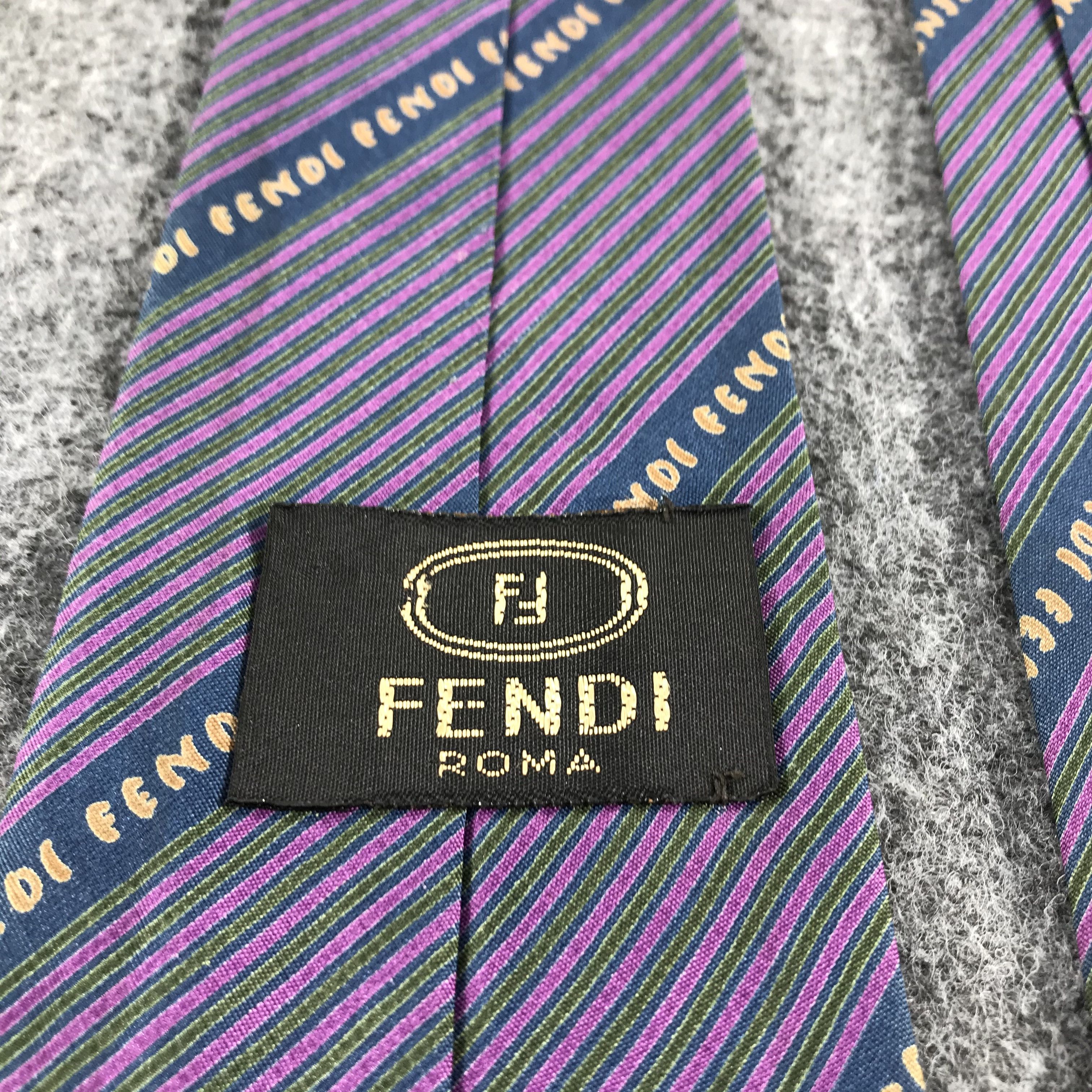 Fendi Vintage Fendi Roma Silk Neck Ties T36 Size ONE SIZE - 3 Thumbnail