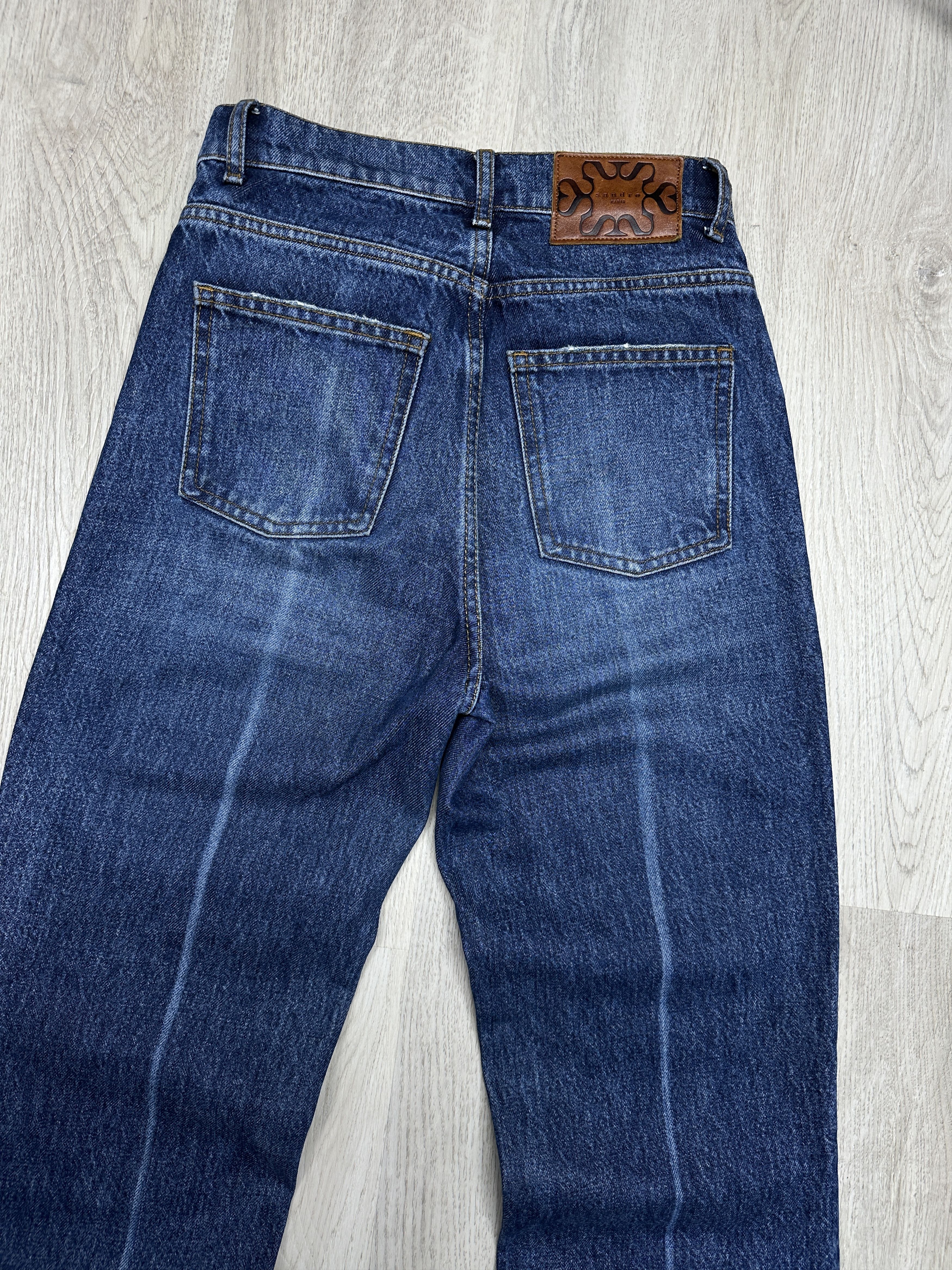 Sandro Sandro Paris Womens Wide Leg High Waist Denim Pants Jeans Size 25" / US 0 / IT 36 - 10 Thumbnail