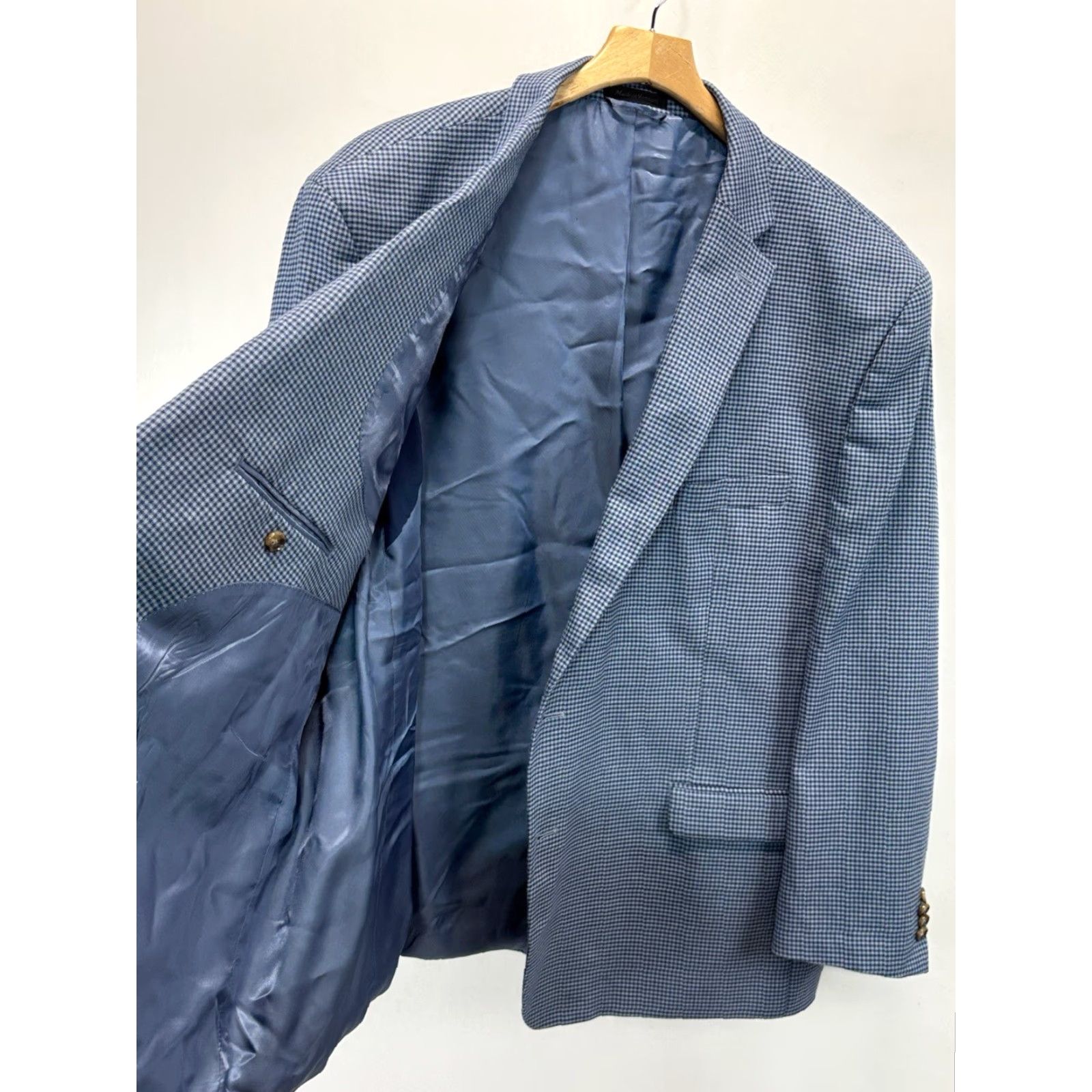 Ralph Lauren VINTAGE Lauren Ralph Lauren Sport Coat Blazer Jacket Men’s 54R Blue Small Check Gingham Blazer Mens 54R Blue Check Gingham Sports Coat Size 54R - 6 Thumbnail