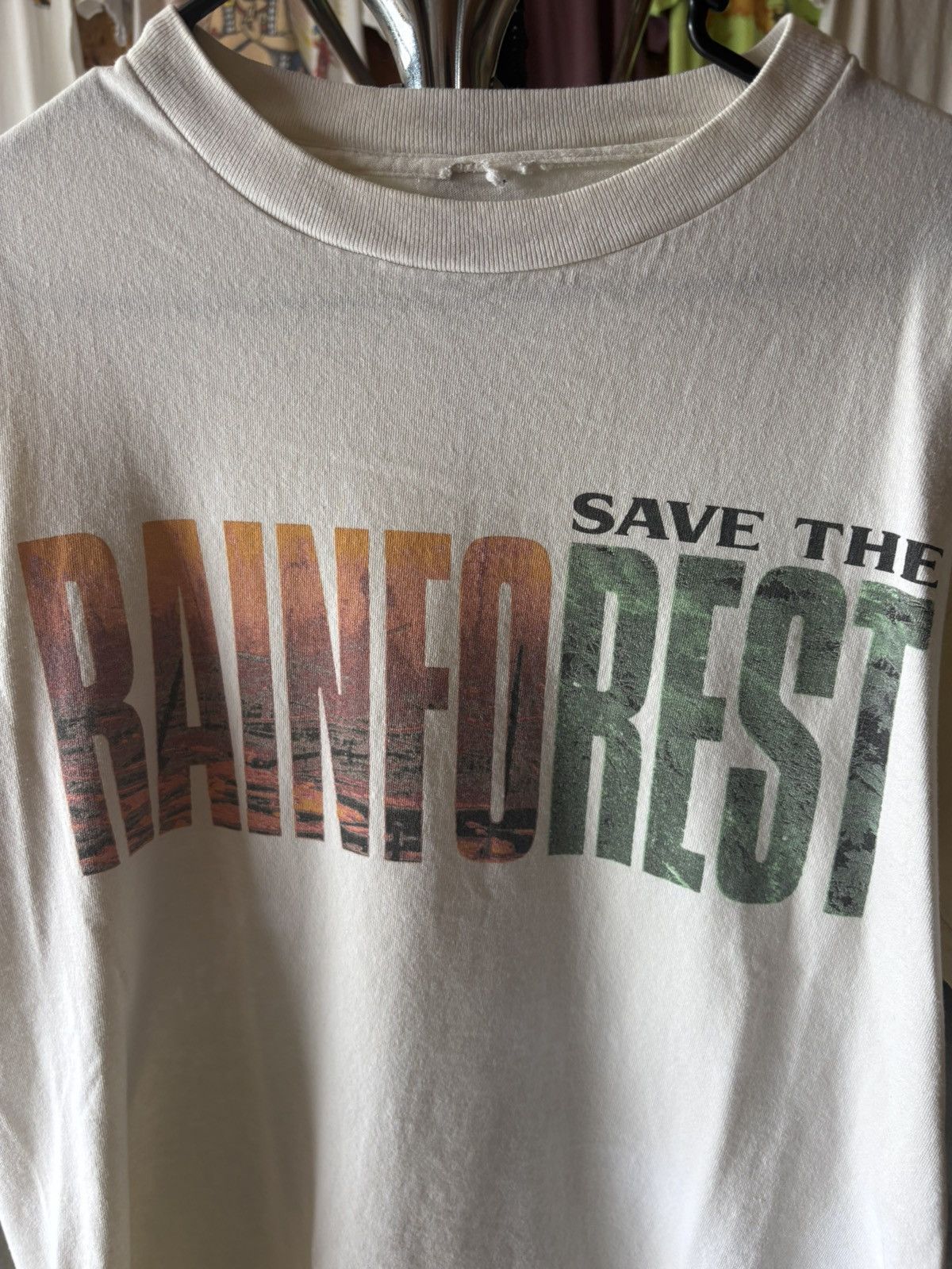 American Apparel 1990’s Save The Rainforest T-Shirt Size US L / EU 52-54 / 3 - 3 Thumbnail