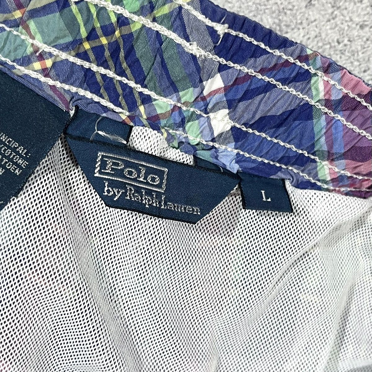 Polo Ralph Lauren × Vintage Polo by Ralph Lauren Y2K Check Swimwear Shorts Size L Size US 34 / EU 50 - 6 Thumbnail