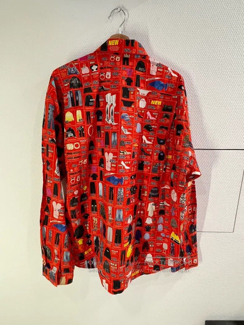 Balenciaga Balenciaga size 37 Red full-printed shirt Size US M / EU 48-50 / 2 - 4 Thumbnail
