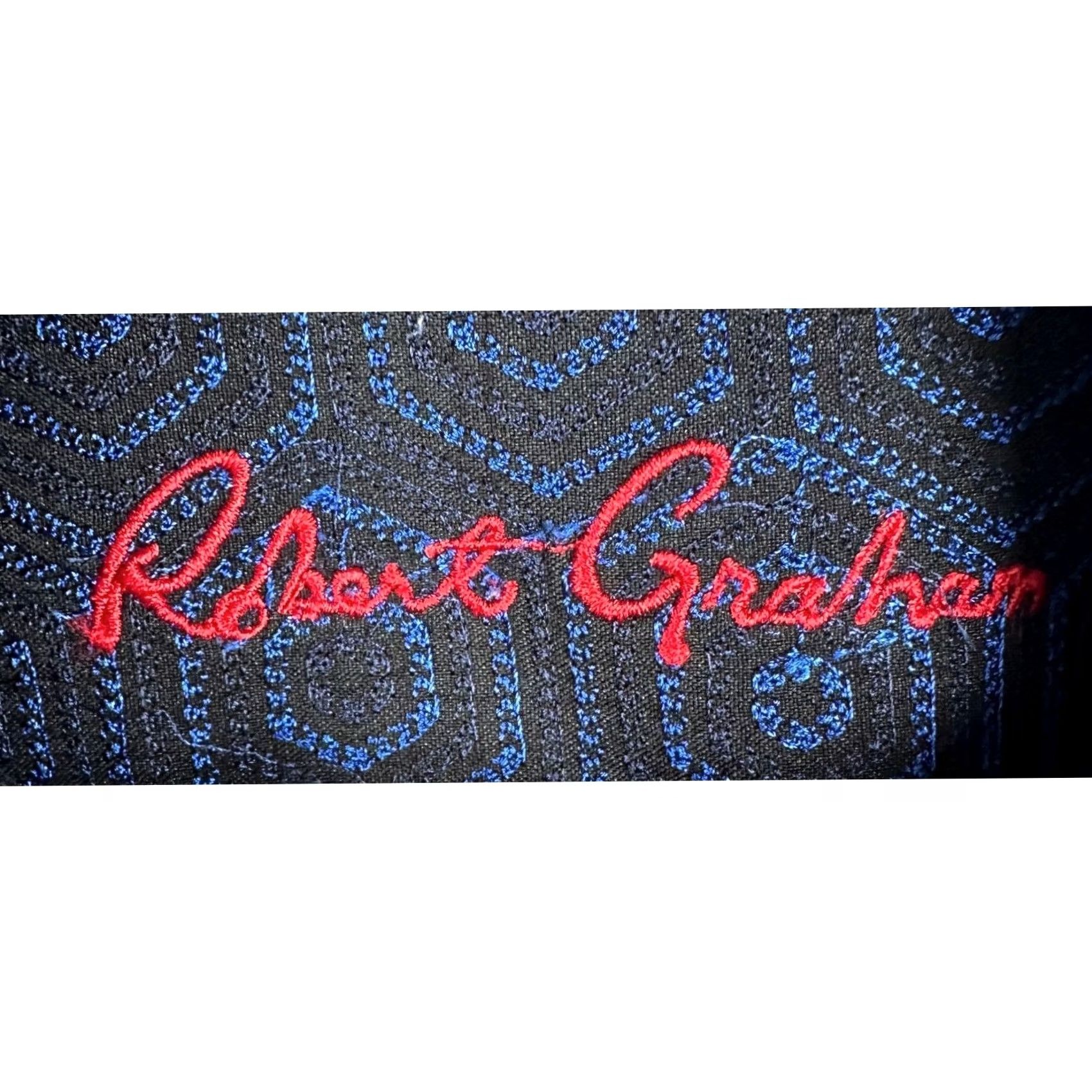 Robert Graham Robert Graham Shirt Mens Large Blue Geometric Classic Fit Button Up Long Sleeve Size US L / EU 52-54 / 3 - 4 Thumbnail