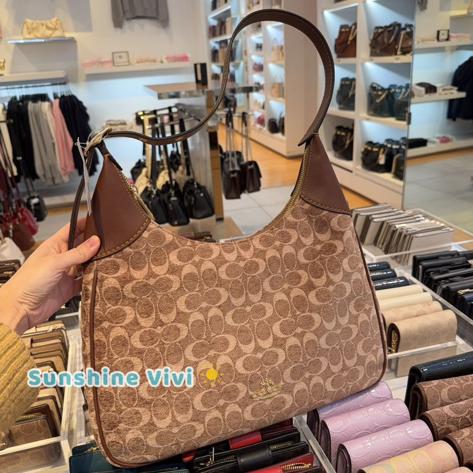 Coach NWT Coach CCE49 Ella Shoulder Bag Signature Chenille Size ONE SIZE - 7 Thumbnail