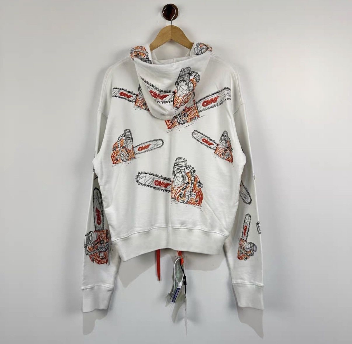 Off-White Off-White Chainsaw Print Hoodie J42 Size S / US 4 / IT 40 - 2 Thumbnail