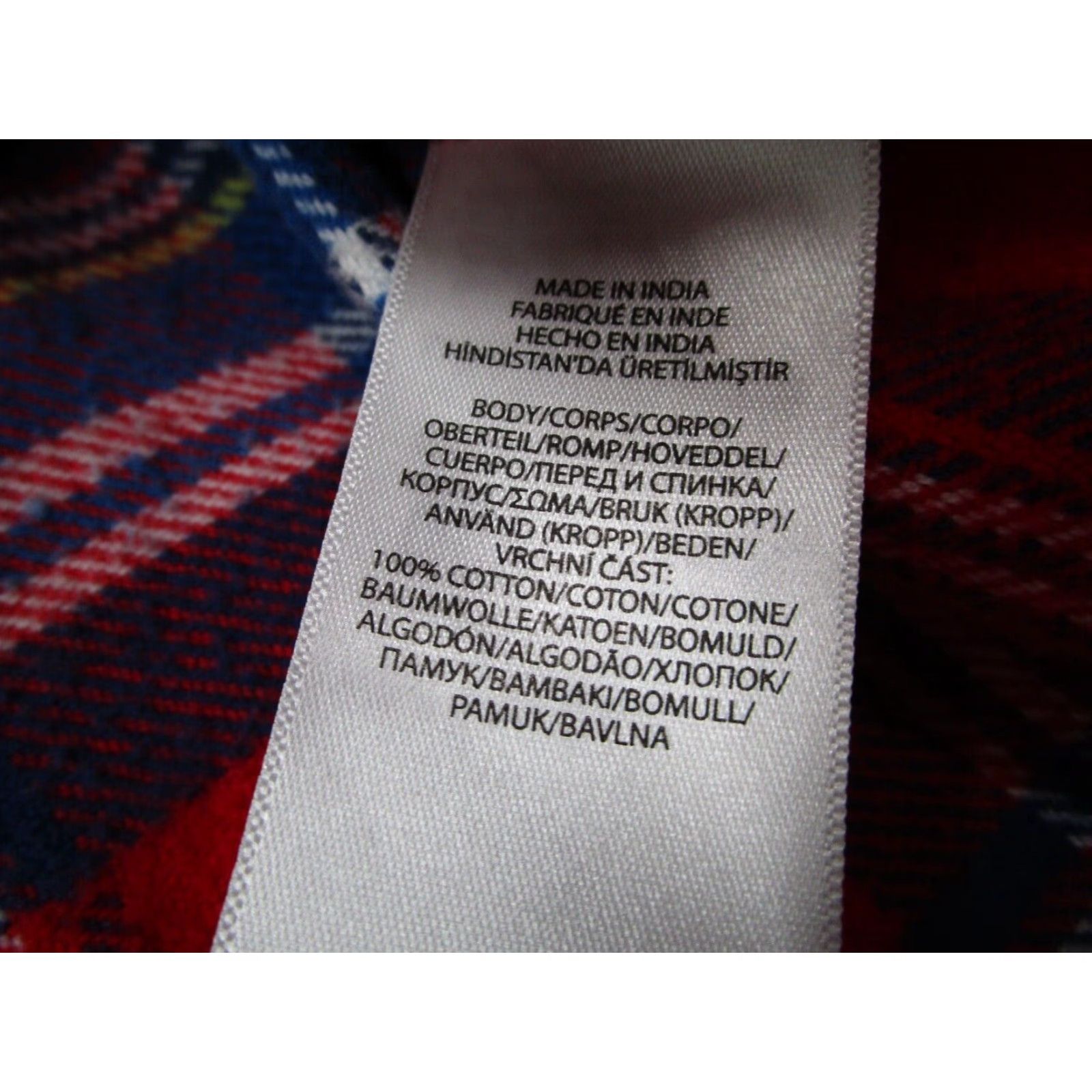 Polo Ralph Lauren Polo Ralph Lauren Men's Large Red Plaid Flannel Button-Up Shirt with Chin Strap and Pockets Size US L / EU 52-54 / 3 - 5 Thumbnail
