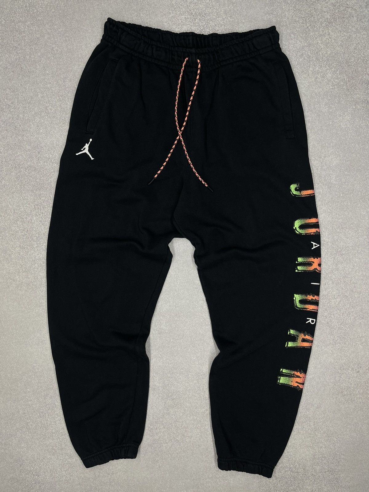 Jordan Brand Mens Nike Jordan Black Sweatpants Big Logo NBA Y2K ACG TN Size US 34 / EU 50 - 2 Thumbnail