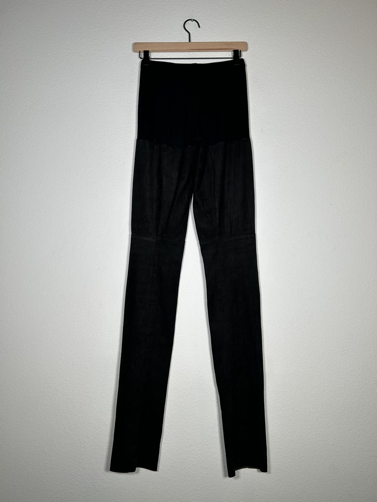 Ann Demeulemeester 00’s Suede Leather Pant Leggings Size 28" / US 6 / IT 42 - 2 Thumbnail