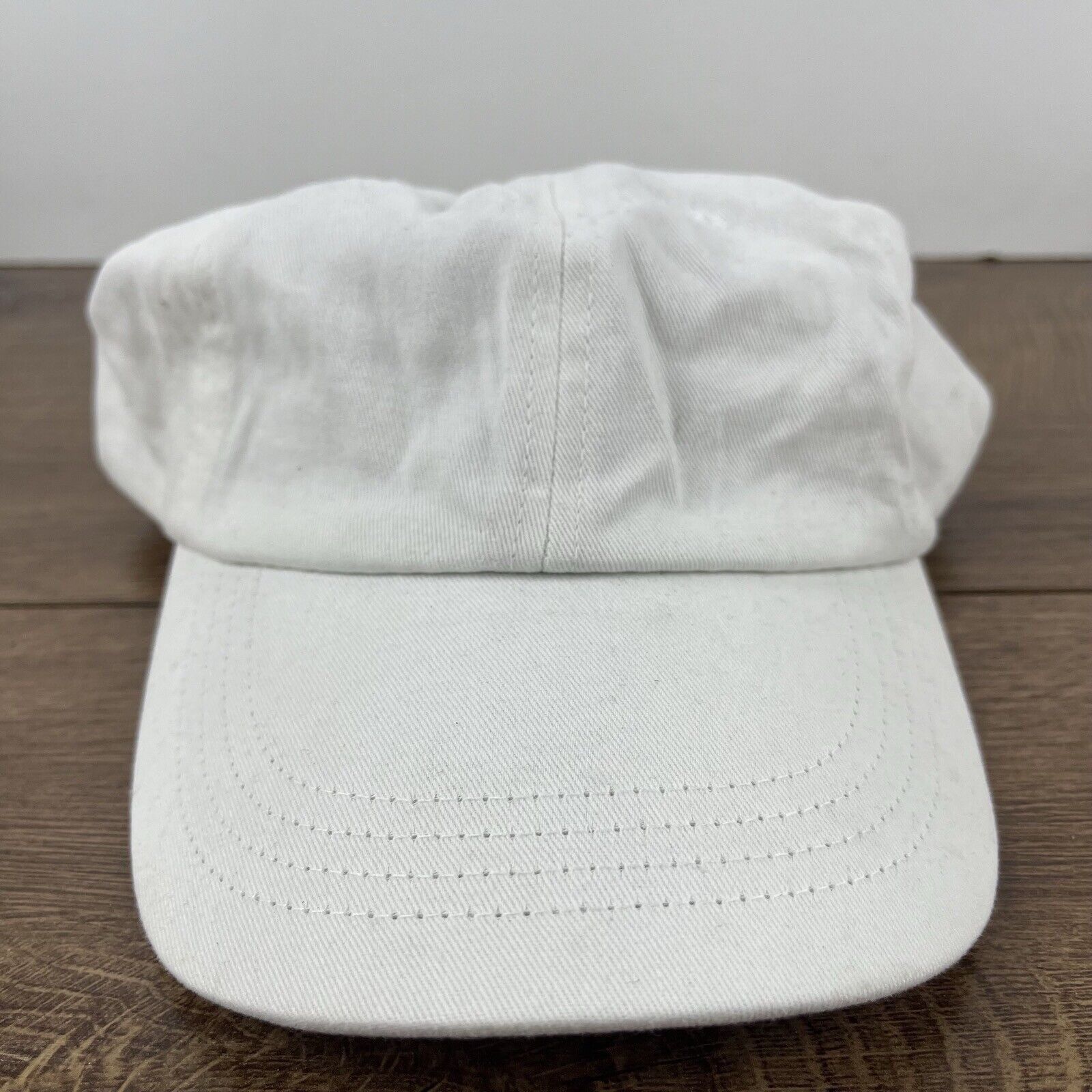 Other White Baseball Hat Plain Adult Cap Hat White Adjustable Hat Size ONE SIZE - 5 Thumbnail