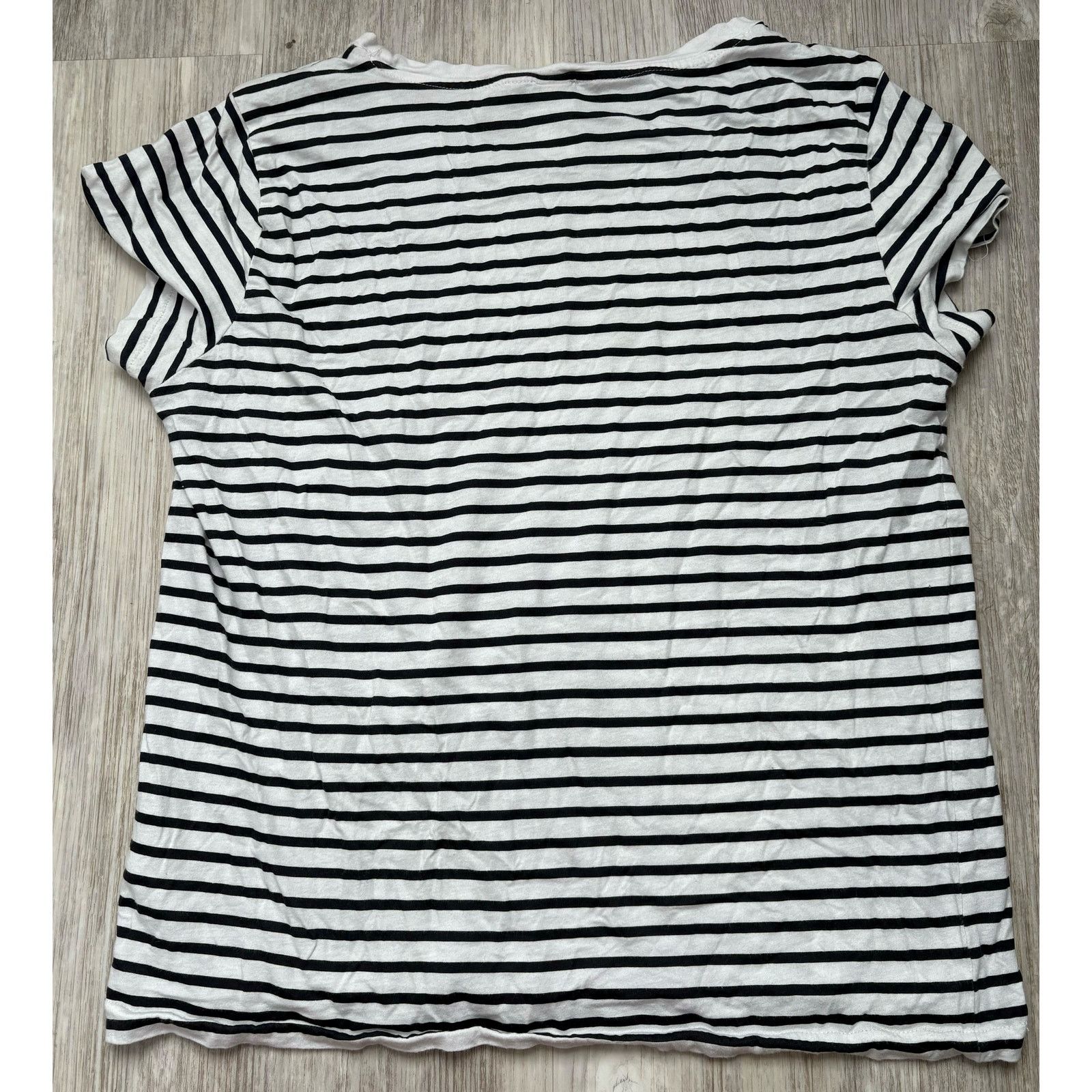 H&M H&M | Women's Casual Striped Short Sleeve T-Shirt | Medium Size M / US 6-8 / IT 42-44 - 3 Thumbnail