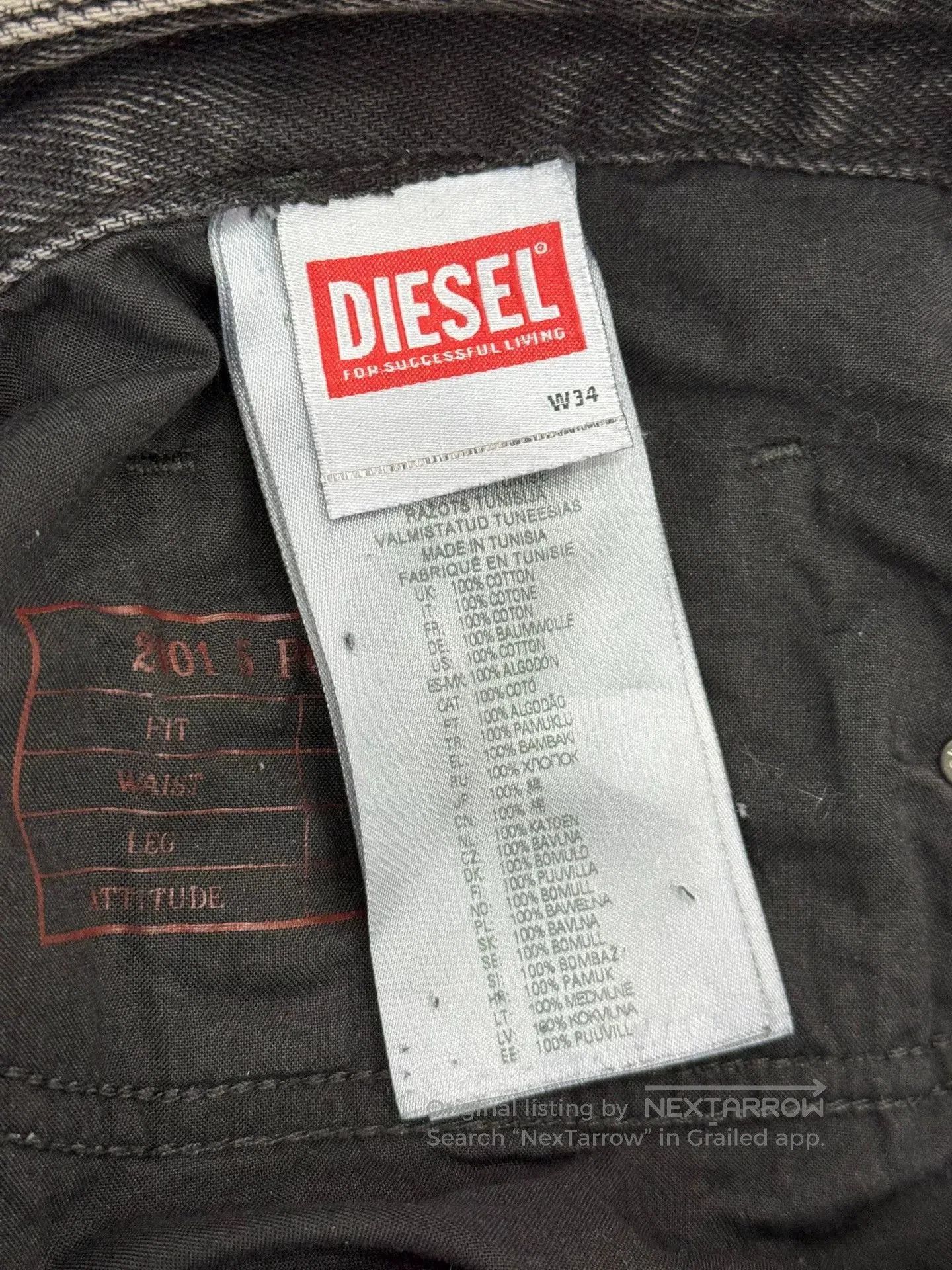 Diesel Diesel Black Wide. Size US 34 / EU 50 - 7 Thumbnail