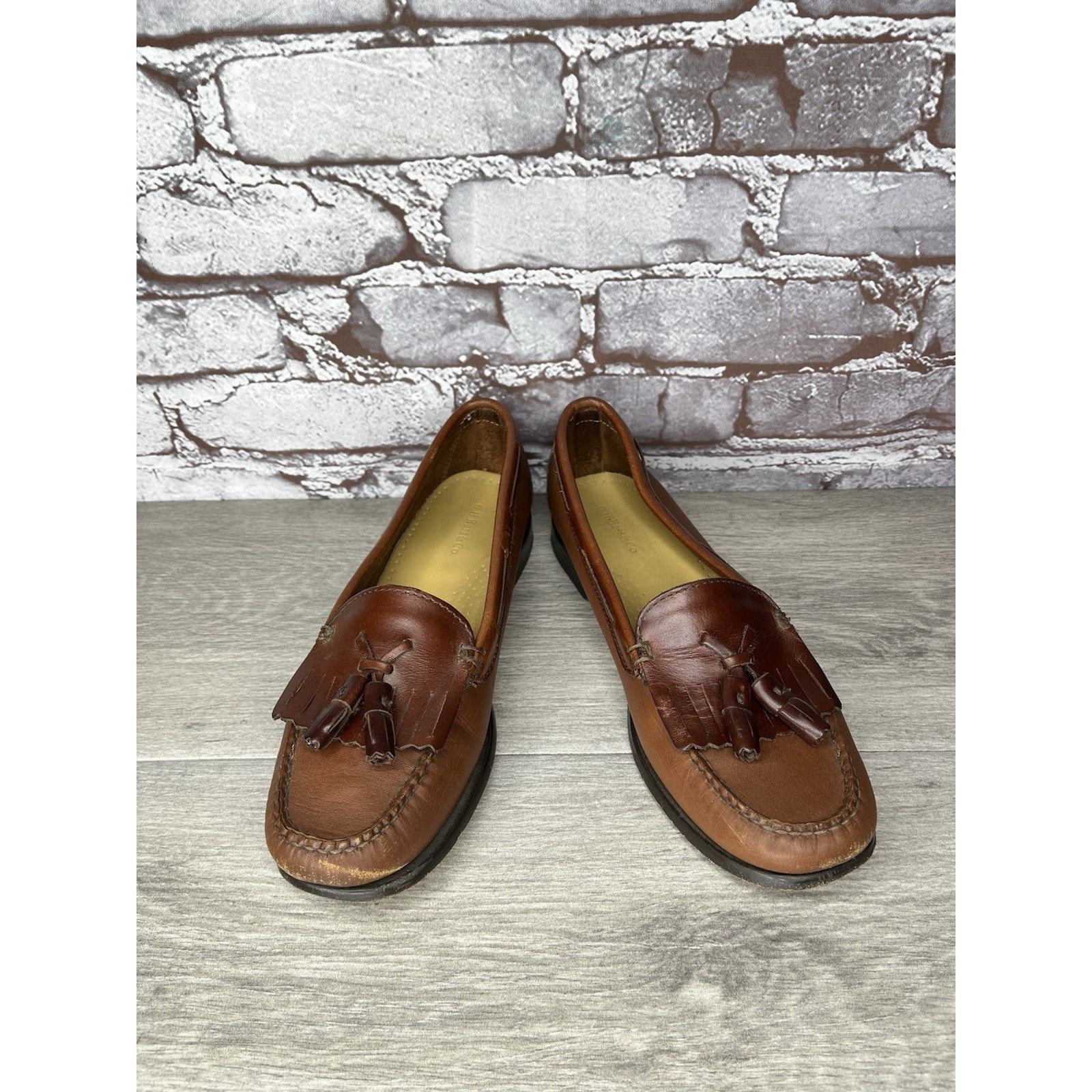 Bass GH BASS Jackie Brown Leather Kiltie Tasseled Slip-On Loafers Size US 7.5 / IT 37.5 - 23 Thumbnail