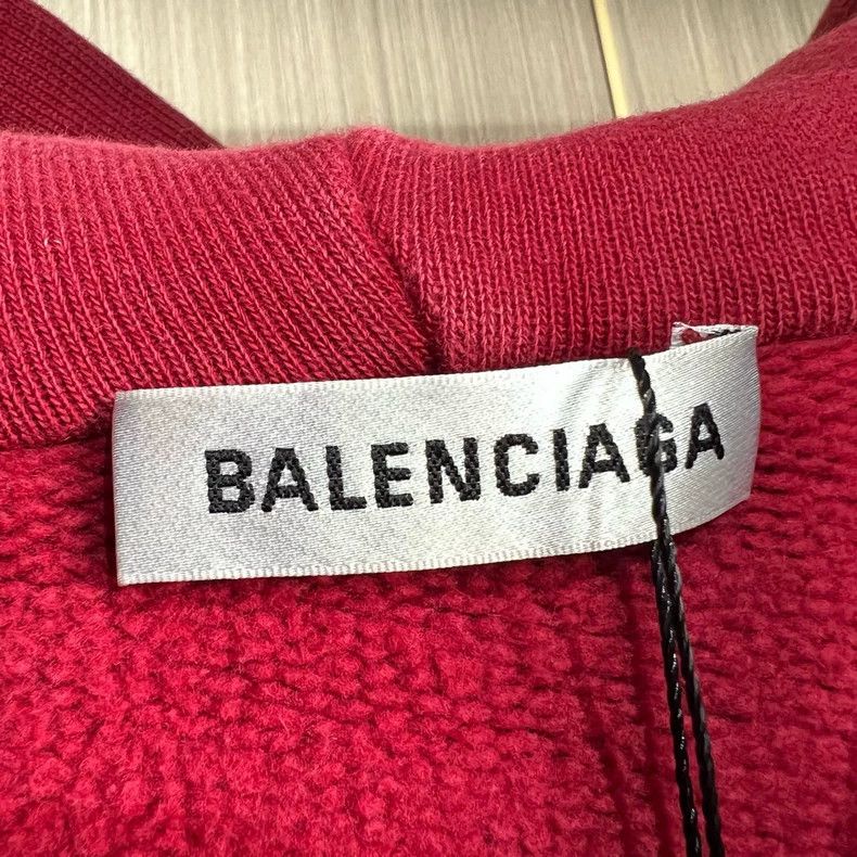 Balenciaga Balenciaga Red Wheat Letter Hoodie Size US S / EU 44-46 / 1 - 6 Thumbnail