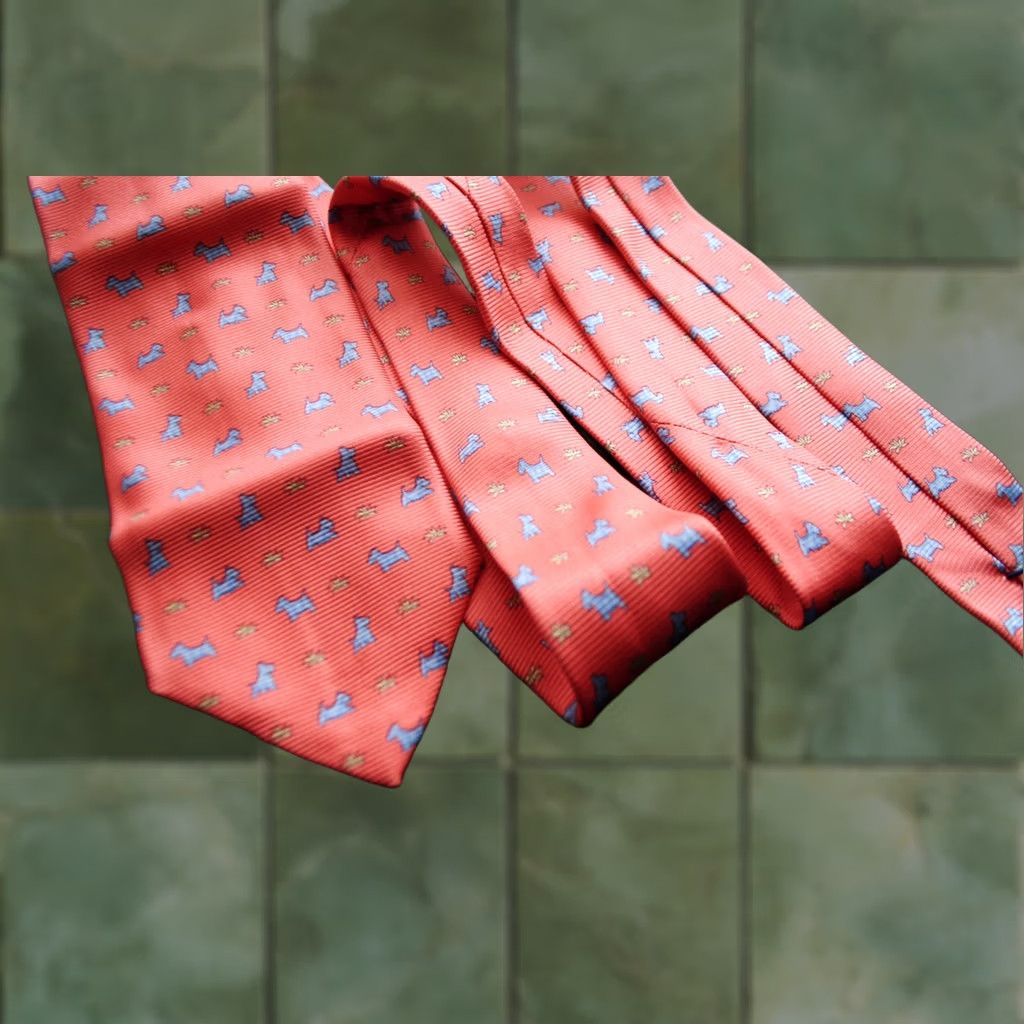 Vintage BREUER 100% SILK TIE SETA CRAVATTA ANIMAL DOGS NECKTIE MADE IN ITALY HANA MADE Pink Dogs Tie Men 57 in. reach Size ONE SIZE - 1 Thumbnail