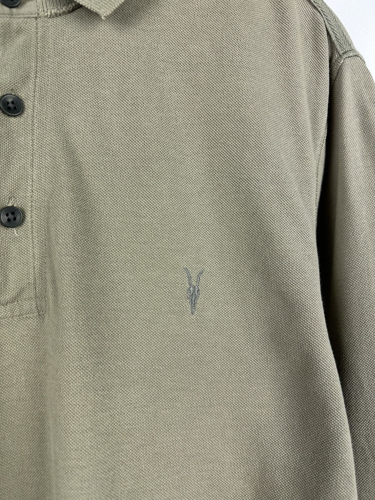 Allsaints × Vintage AllSaints Waffle Reforme Long sleeve Polo Shirt Size US S / EU 44-46 / 1 - 5 Thumbnail