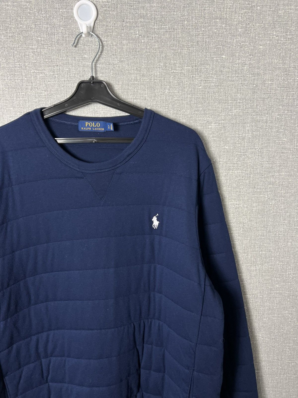Polo Ralph Lauren × Ralph Lauren × Vintage Rare Polo Ralph Lauren Quilted Sweatshirt Size US L / EU 52-54 / 3 - 2 Thumbnail