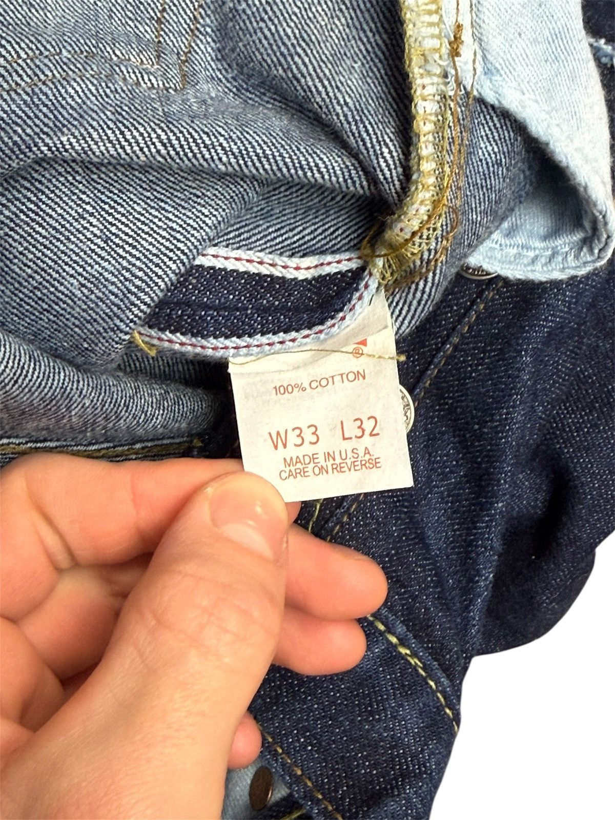 Levi's Vintage Levi's 501XX Jeans Selvedge Made In USA BootCut Size US 33 - 8 Thumbnail