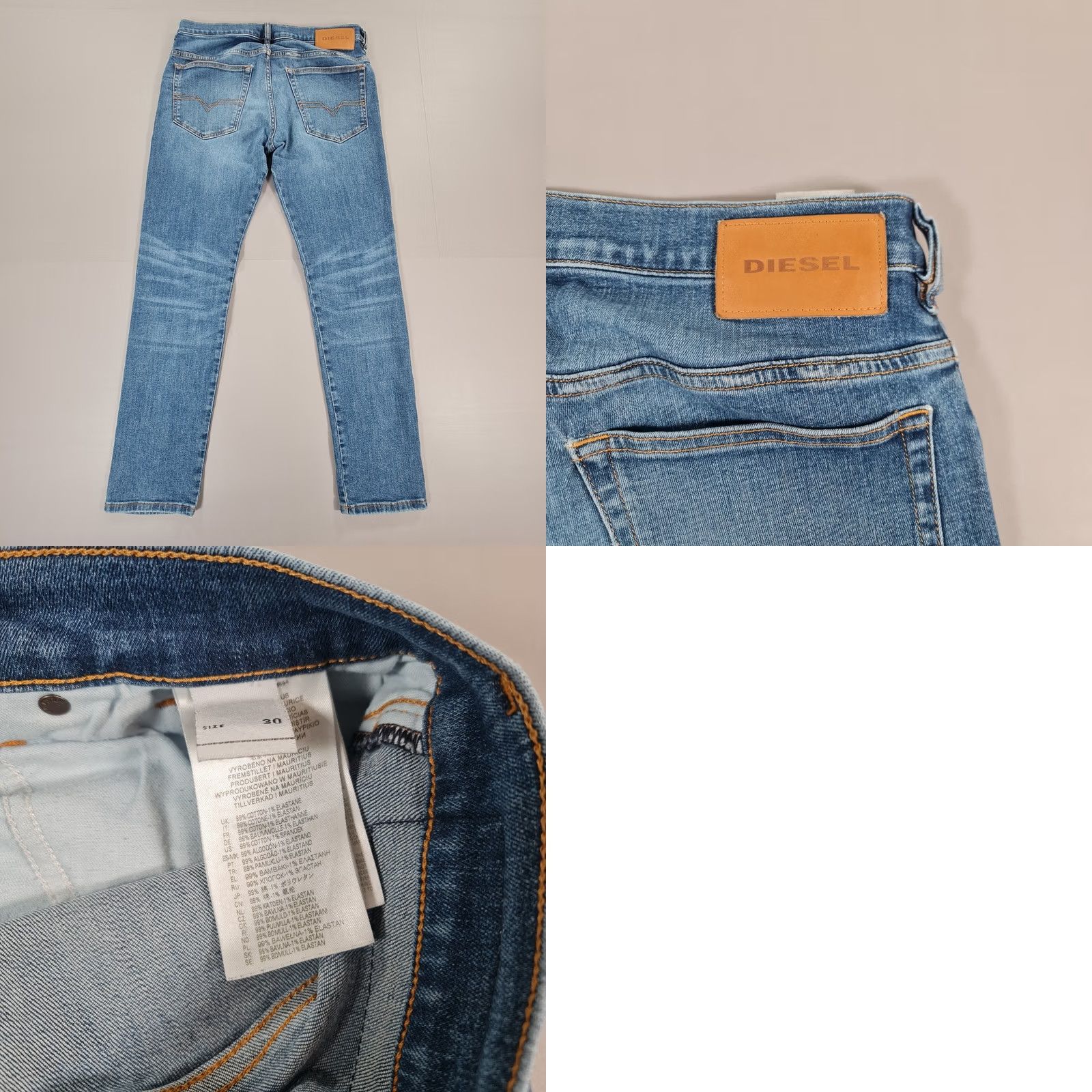 Diesel Diesel Jeans Blue Slim 5-Pocket Stretch Denim W30 L30 D-Yennox Tapered Mens Jeans Mens Regular De nIM Size US 30 / EU 46 - 8 Thumbnail