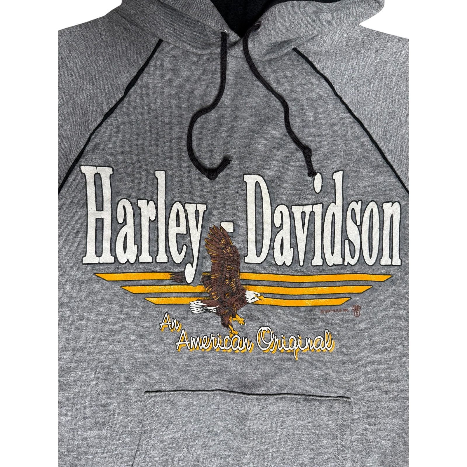 Harley Davidson × Vintage Vintage 80s Harley Davidson Zipper's Cycle Laurel, MD Hoodie Size US M / EU 48-50 / 2 - 3 Thumbnail
