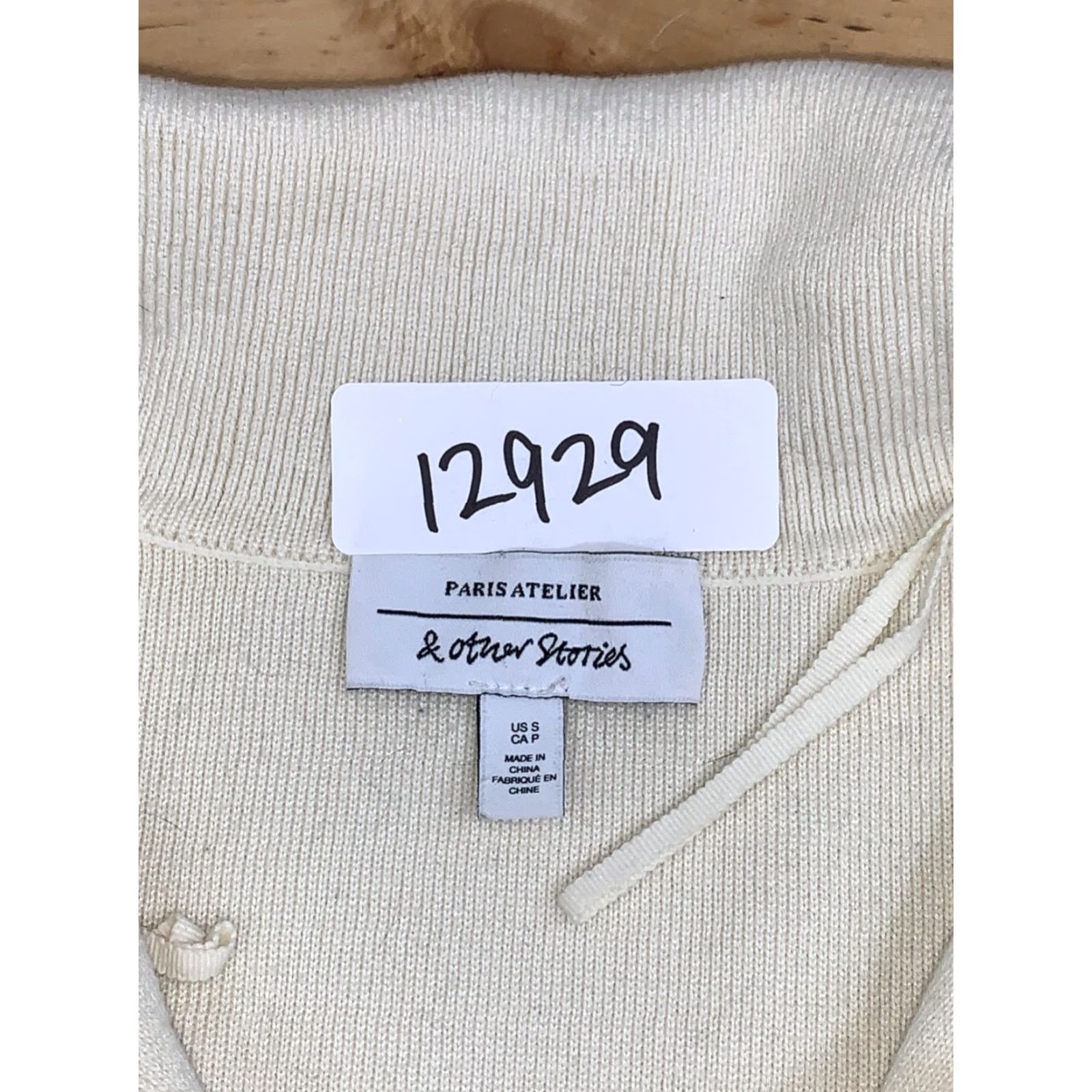 & Other Stories Paris Atelier & Other Stories Polo Top Womens S Cream Ivory Knit Polo Casual 12929 Size S / US 4 / IT 40 - 2 Thumbnail