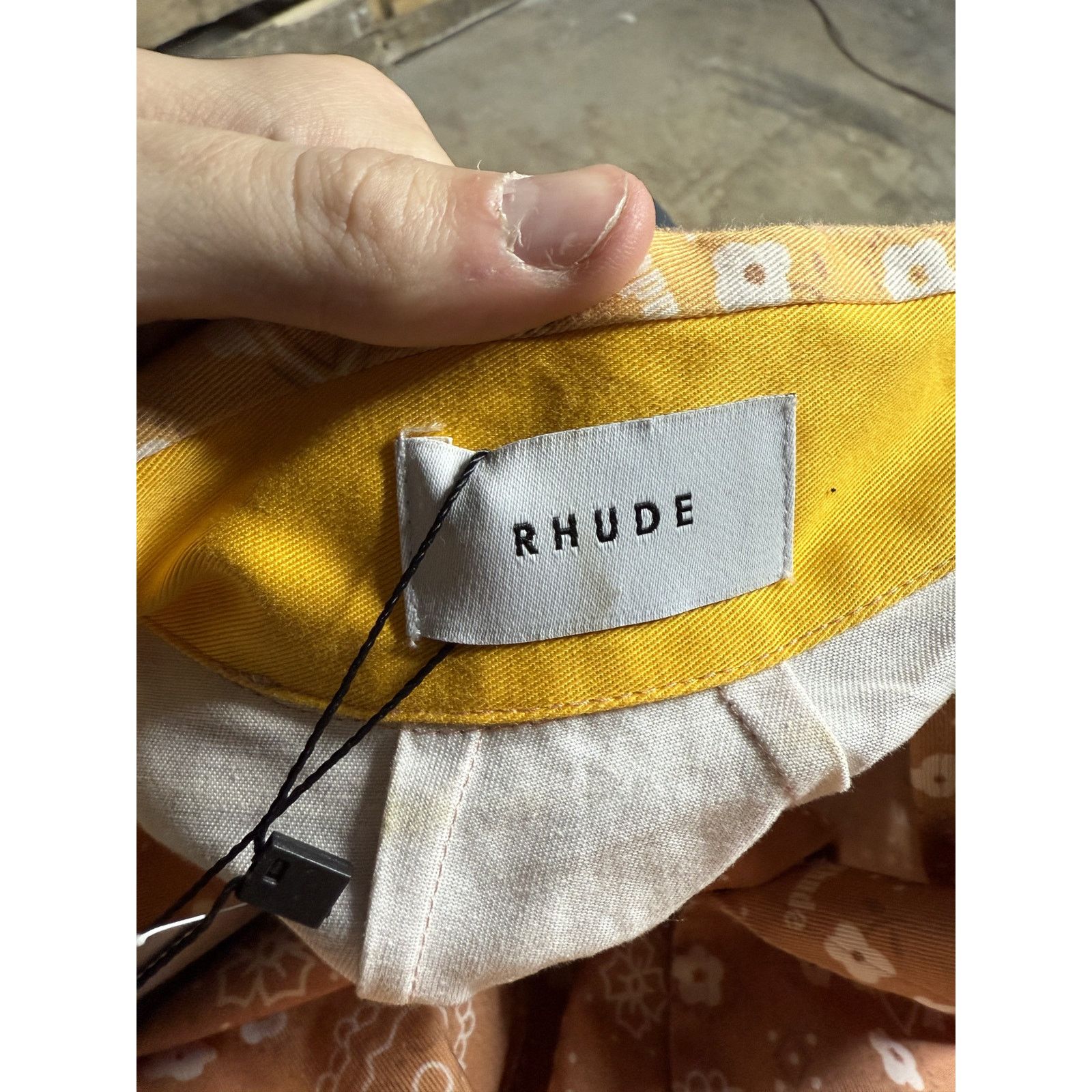 Rhude Rhude Button Up Orange All Over Print Used Small Size US S / EU 44-46 / 1 - 4 Thumbnail