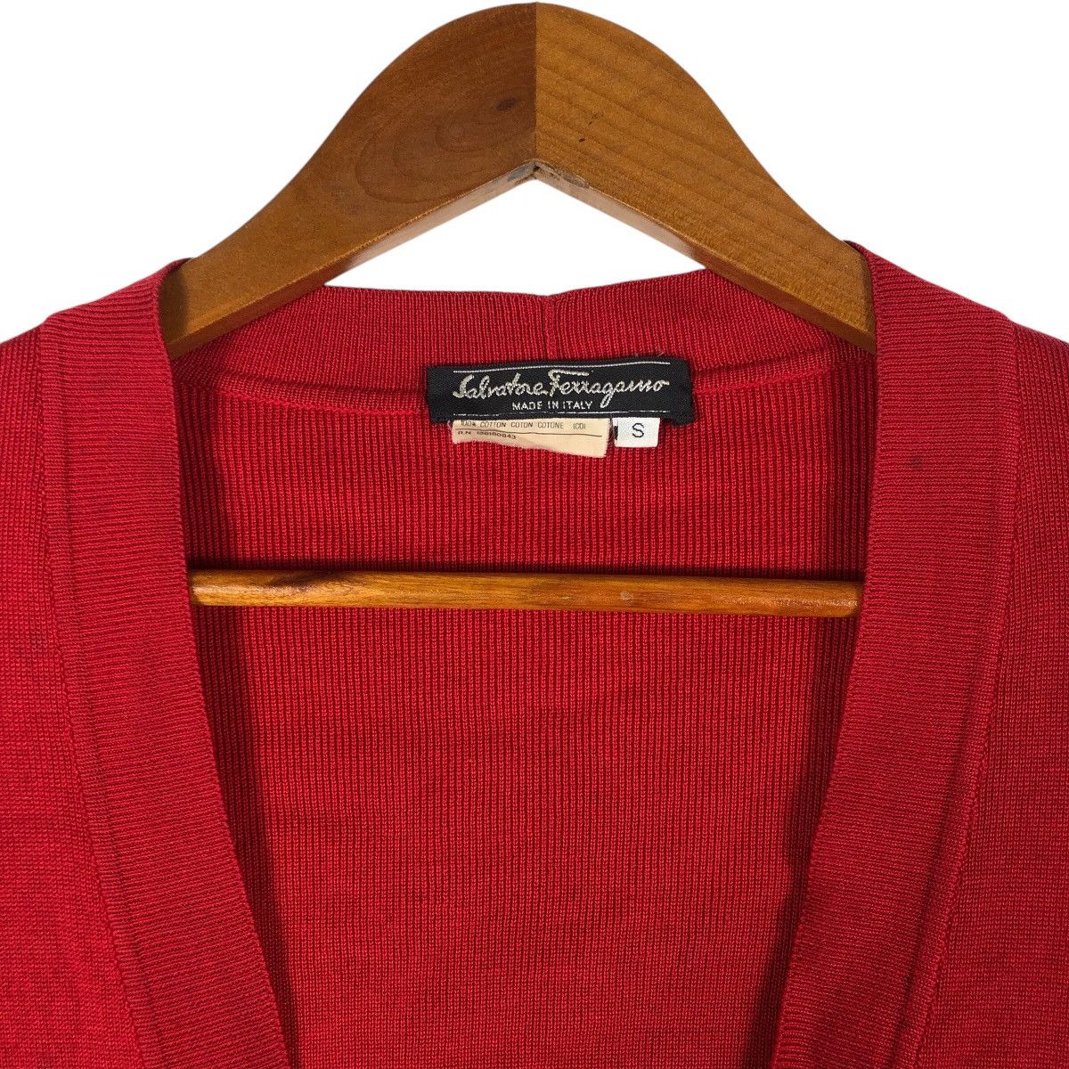 Salvatore Ferragamo SALVATO FERRAGAMO Red Cardigan Sweater Size US S / EU 44-46 / 1 - 3 Thumbnail