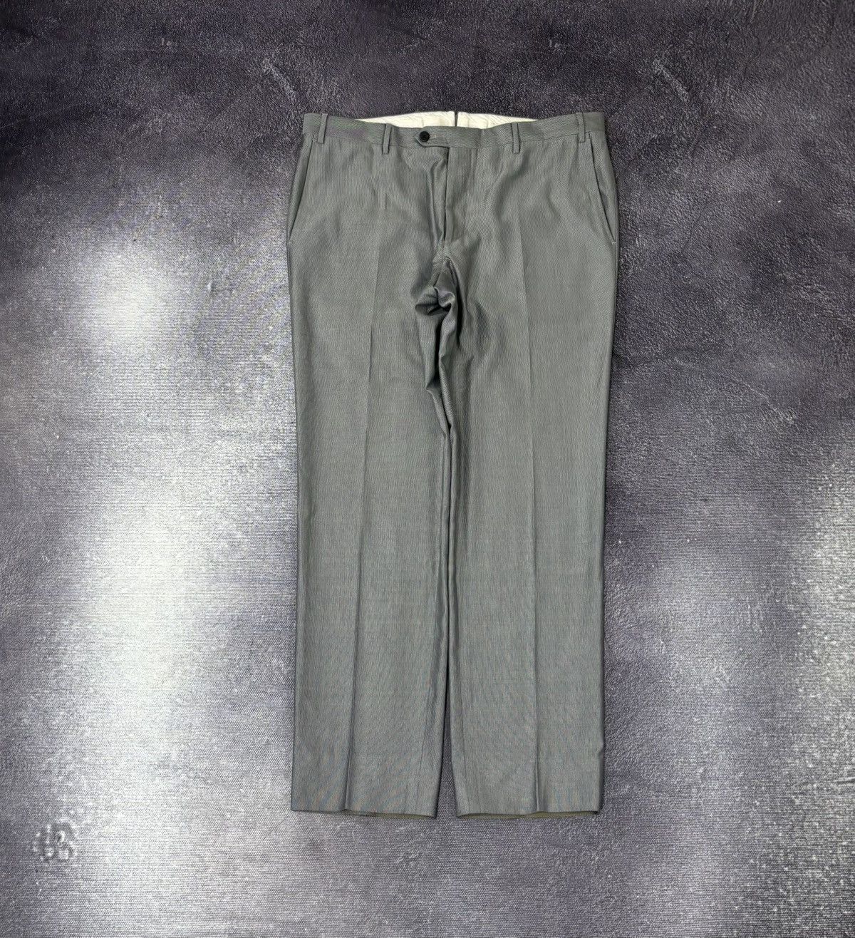 Corneliani Corneliani Men’s Birdseye Pattern Gray Wool Silk Dress Pants Size US 36 / EU 52 - 1 Thumbnail