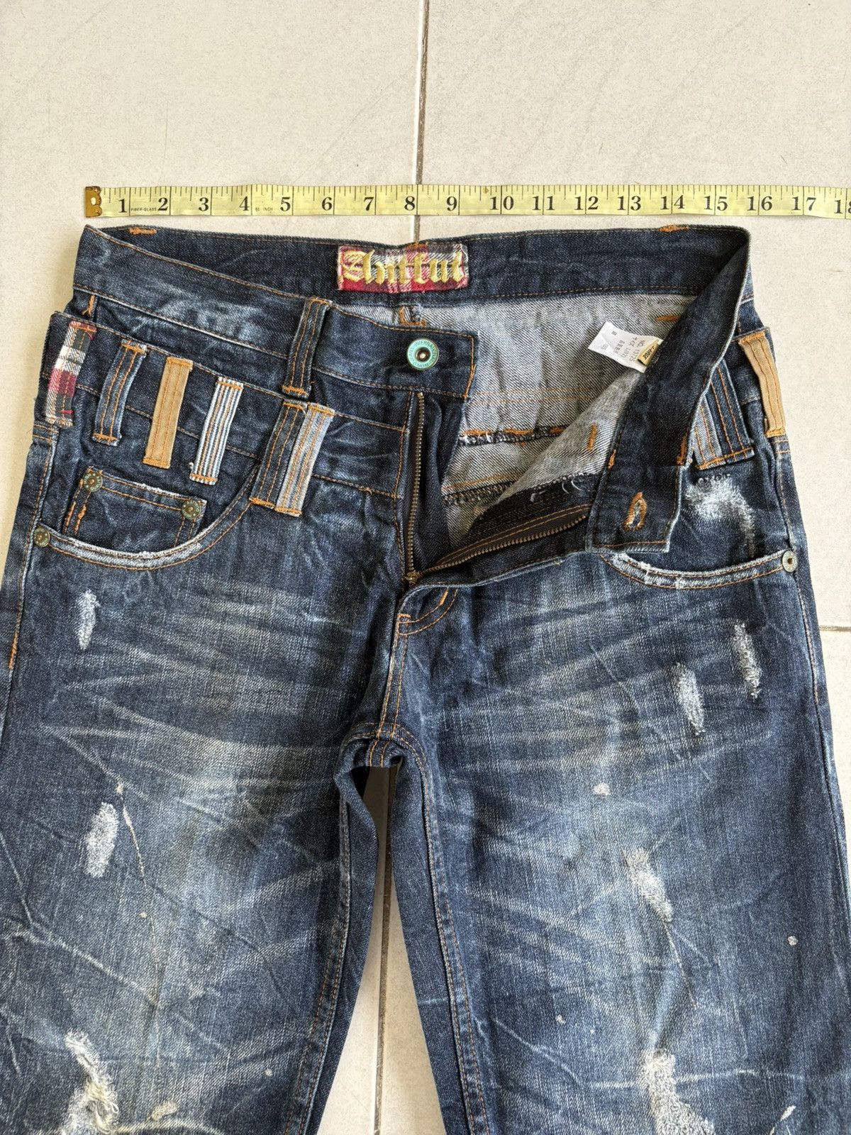 Japanese Brand Japanese International World Double Waist Jeans Size US 31 - 4 Thumbnail