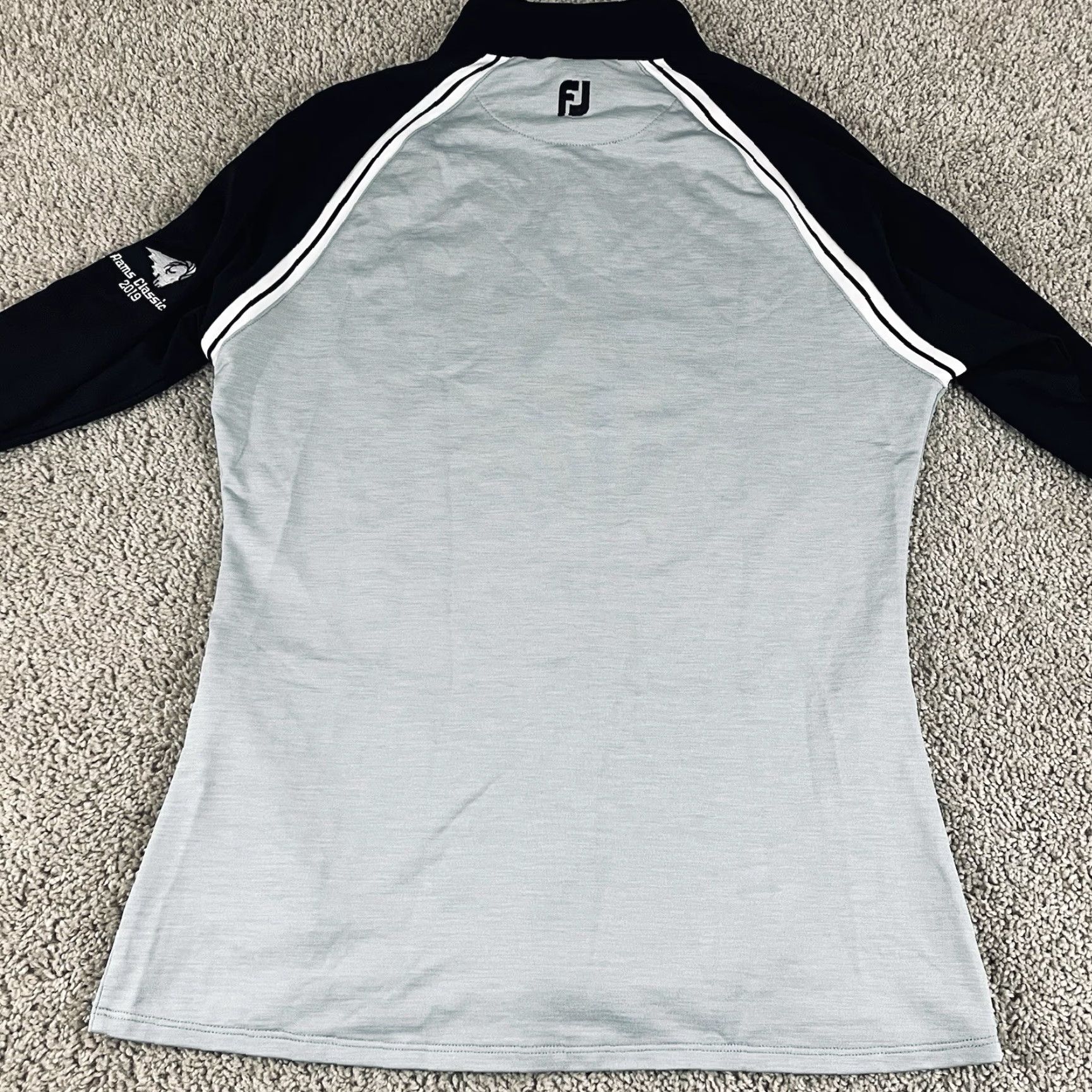 Footjoy FootJoy Shirt Womens Small FootJoy Full Zip Long Sleeve Golf Gray Black Multicolor 90s Classic Sports Womens F76 Size S / US 4 / IT 40 - 2 Thumbnail