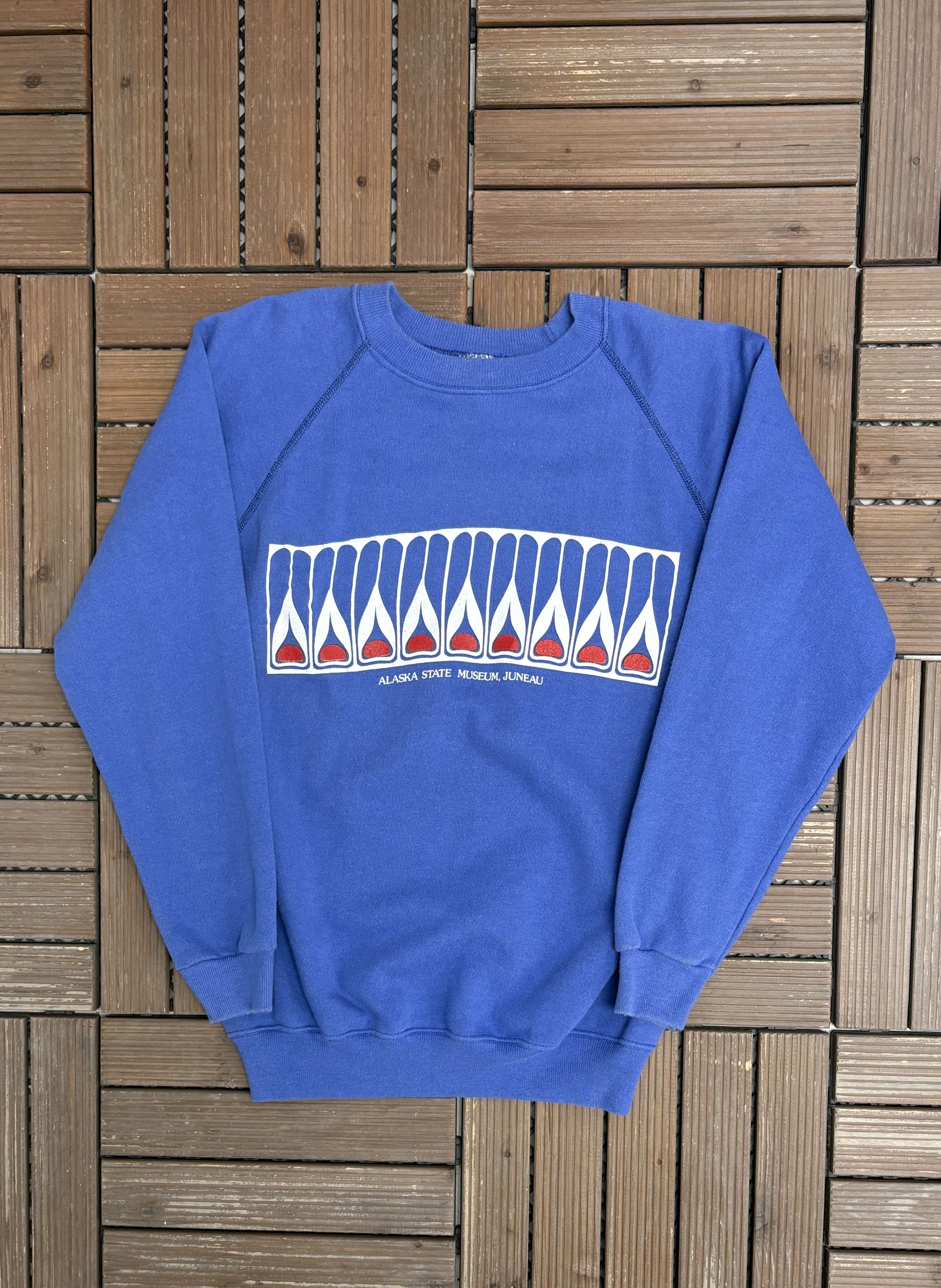 Vintage Alaska State Museum Vintage Blue Crewneck Sweater Size US M / EU 48-50 / 2 - 1 Thumbnail